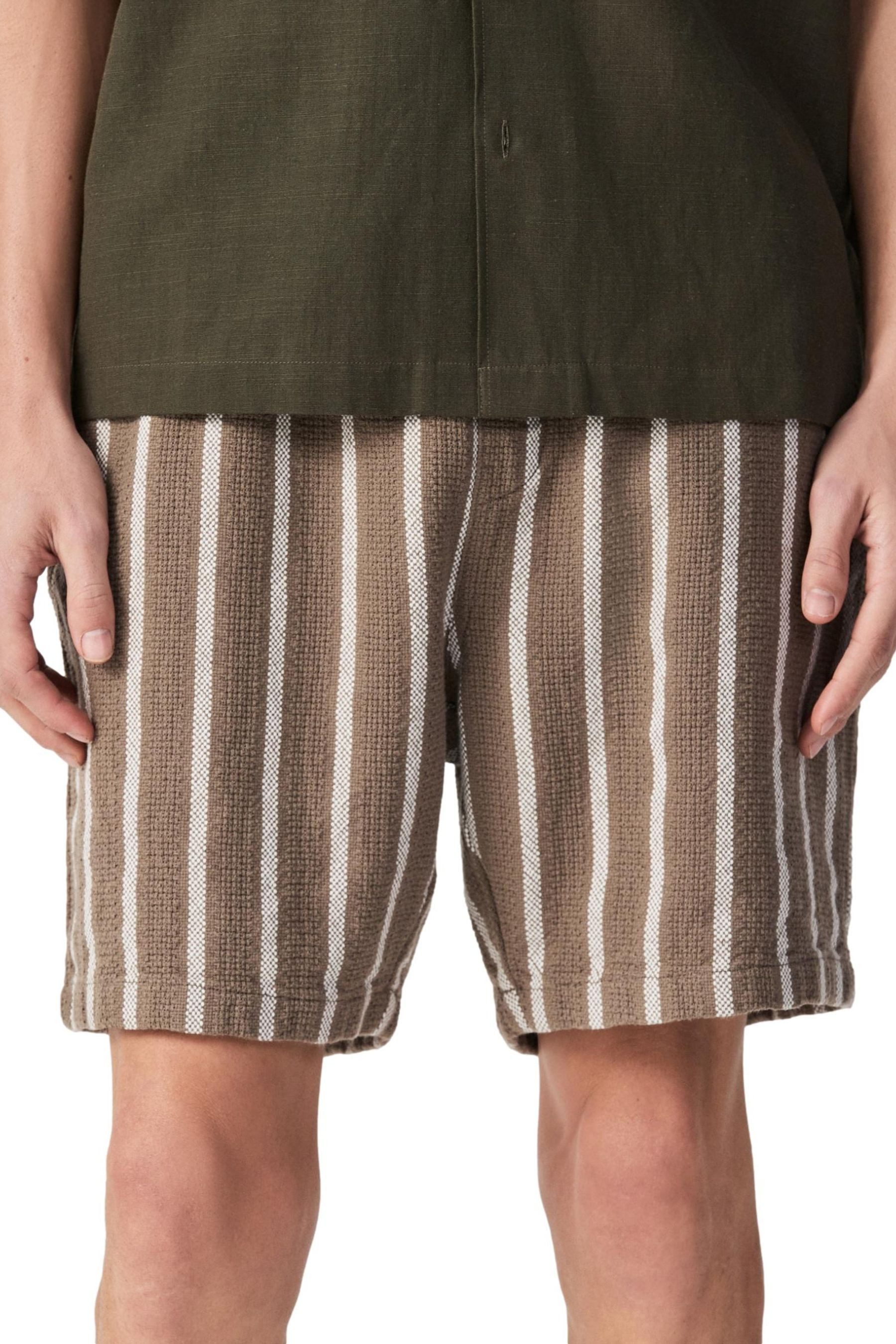Shorts Shorts mit Tunnelzugbund und Strukturstreifen