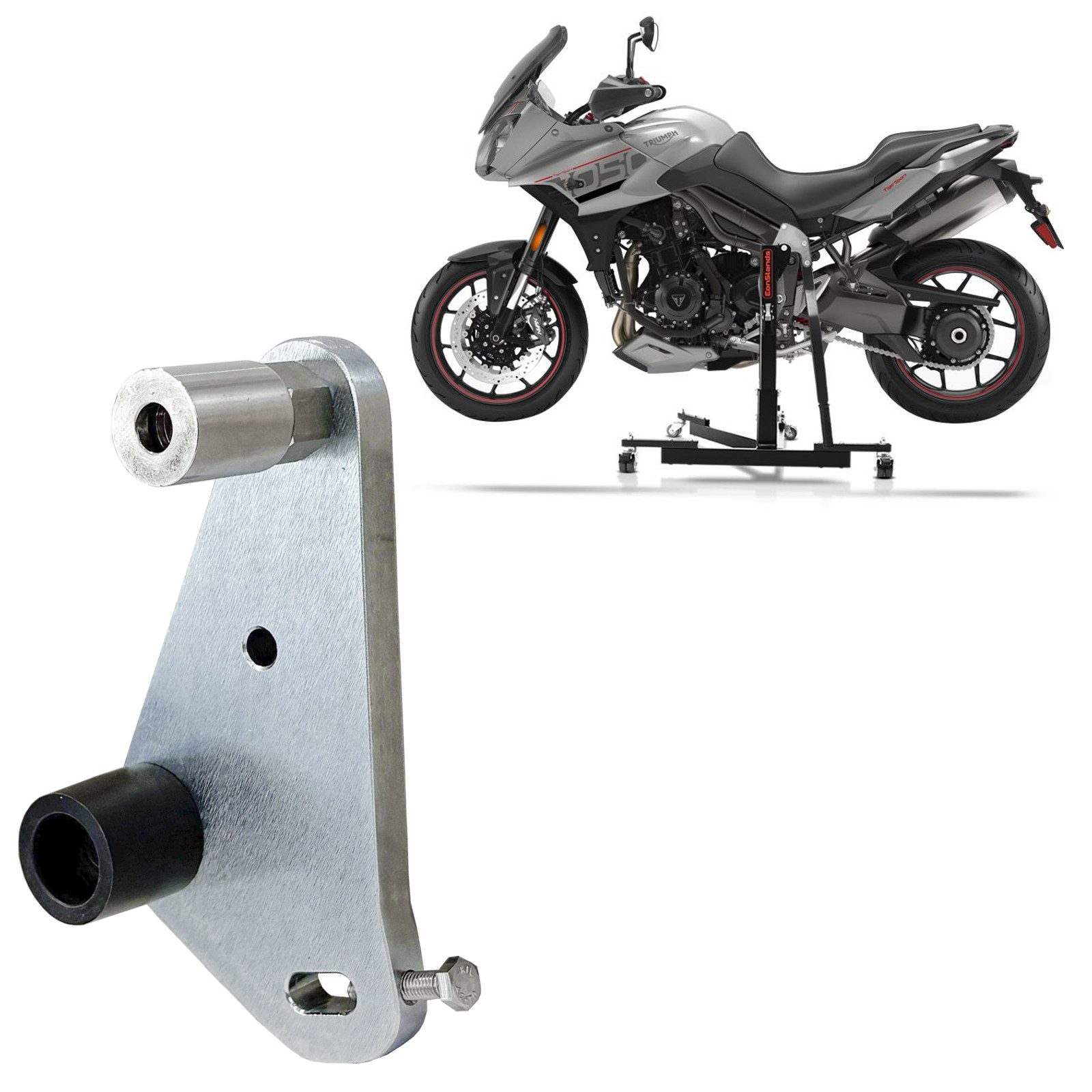 ConStands Motorradheber Adapterplatte für # Power Classic / Evo für Triumph Tiger 1050/ Sport