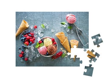 puzzleYOU Puzzle Köstliches Eis und frische Früchte, 48 Puzzleteile, puzzleYOU-Kollektionen Essen und Trinken