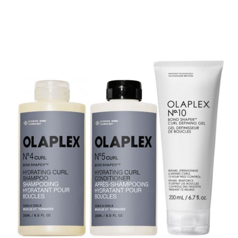 Olaplex Haarpflege-Set Curl Hydration & Definition Trio, 3-tlg., Lockenroutine für Feuchtigkeit, Definition und Frizz-Kontrolle