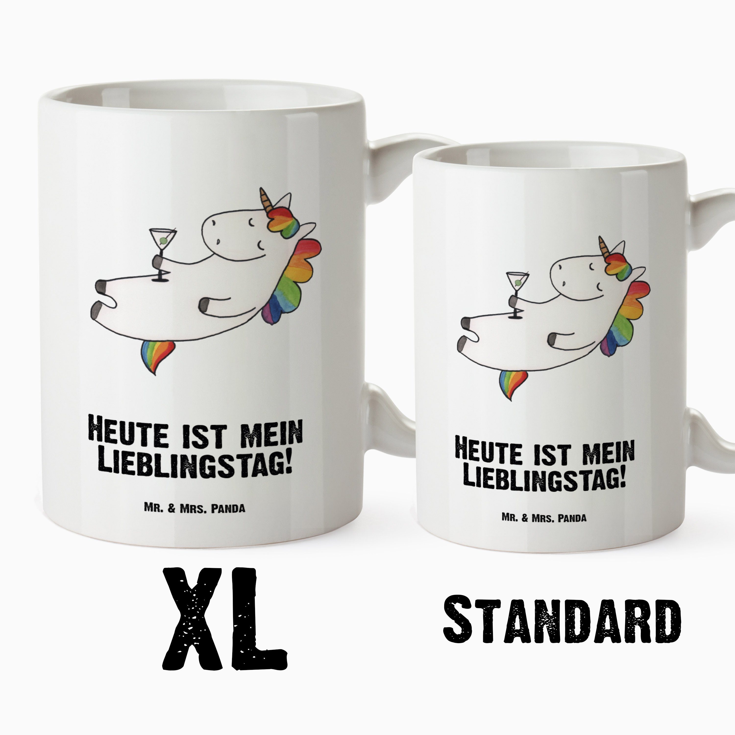 Tasse XL - XL Mrs. mit Geschenk, Tasse, Mr. Große Panda Tasse, Becher, Otter & XL Weiß - Keramik Seerose Tasse