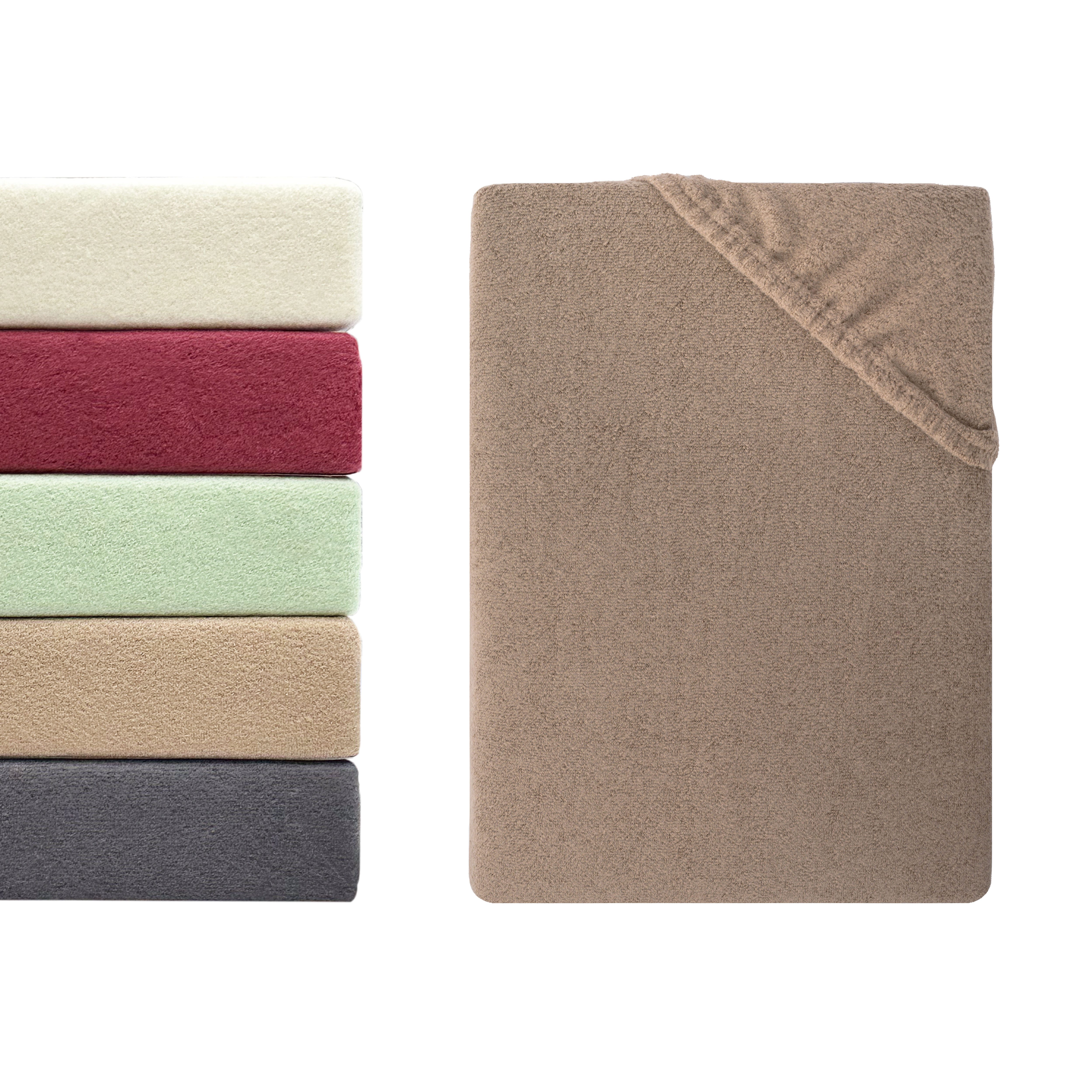 Hometex Premium Textiles Spannbettlaken aus Mikroflausch oder Teddyflausch - Bettlaken extra warm & kuschelig, Gummizug: Rundum, viele Größen und Farben in Premium Qualität