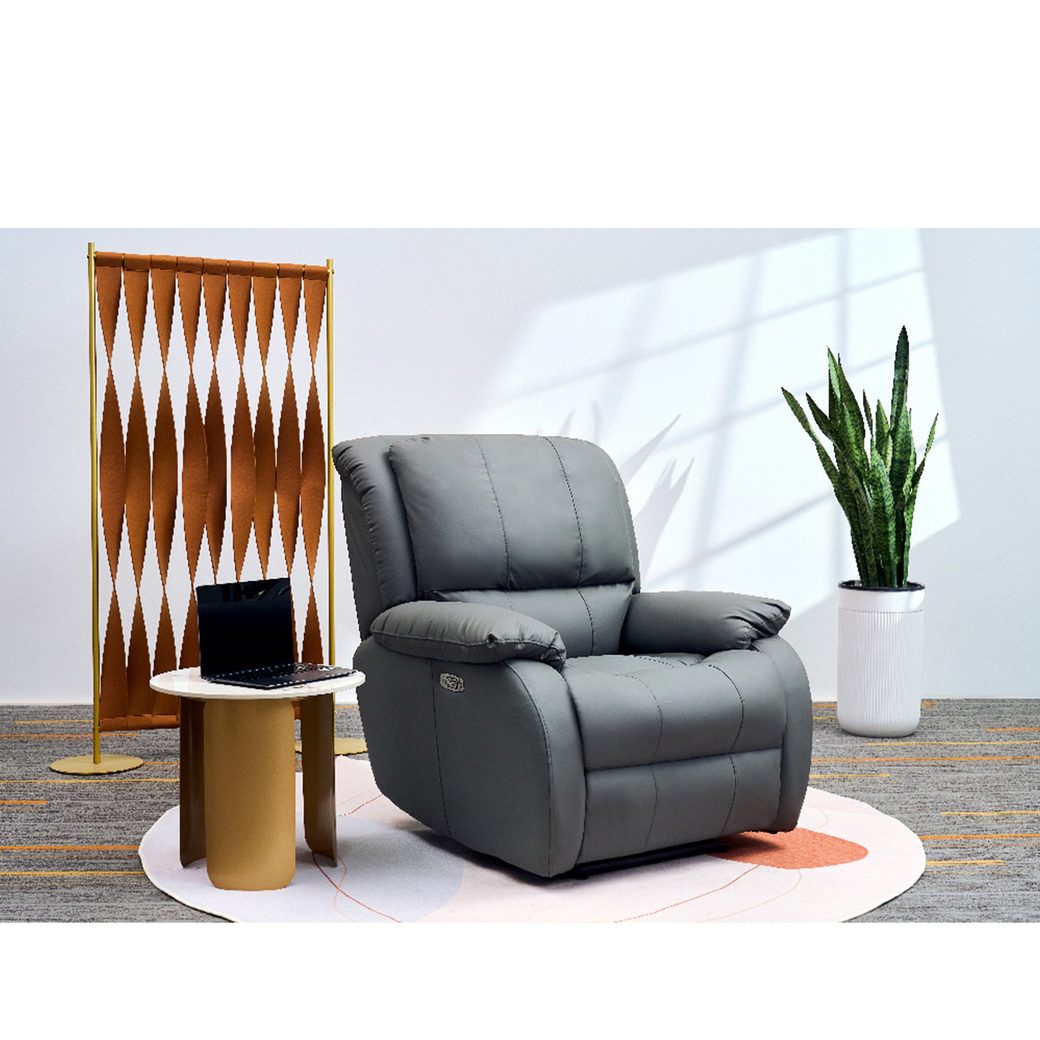 Happy Home Massagesessel Elektrischer Massagesessel mit Beinanhebung & verstellbare Rückenlehne