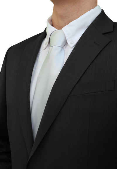 Fabio Farini Krawatte einfarbige Herren Schlips - Unicolor Krawatte in 6cm oder 8cm Breite (Unifarben) Breit (8cm), Silbergrau perfekt als Geschenk
