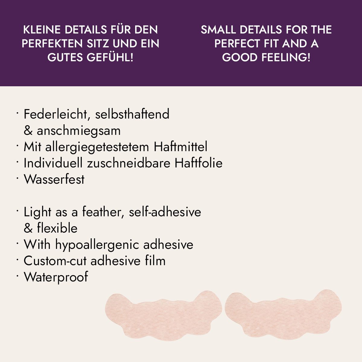 Miss Perfect Klebe-BH 10001-3 Paper Film Self-Adhesive Bra – Selbstklebender BH mit Halt