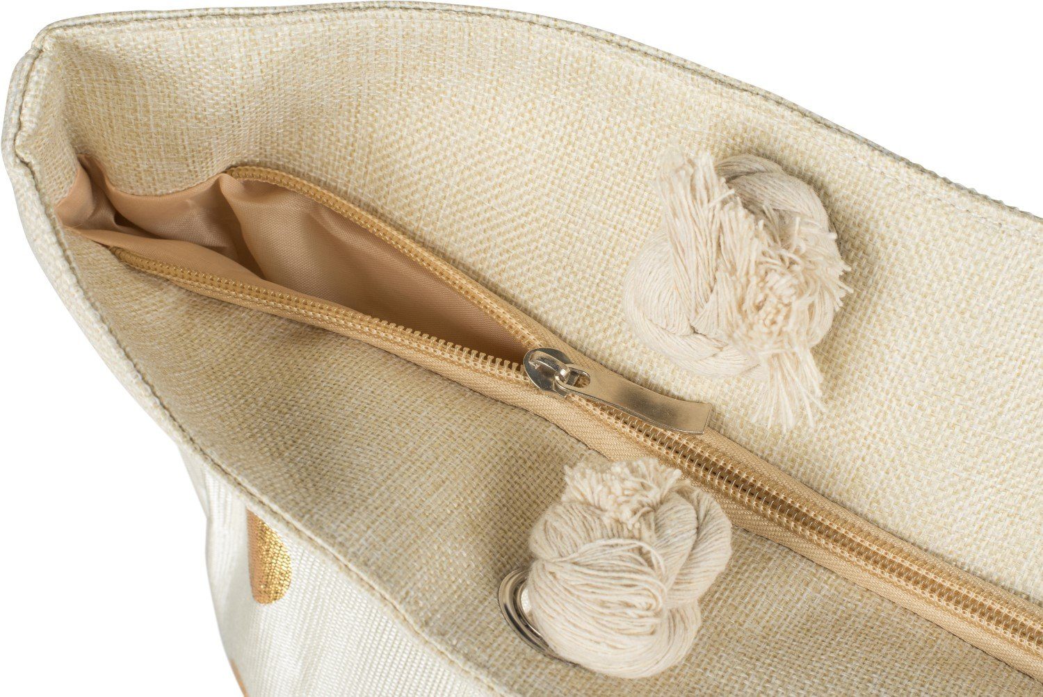 styleBREAKER Strandtasche Strandtasche mit Metallic Punkte (1-tlg)