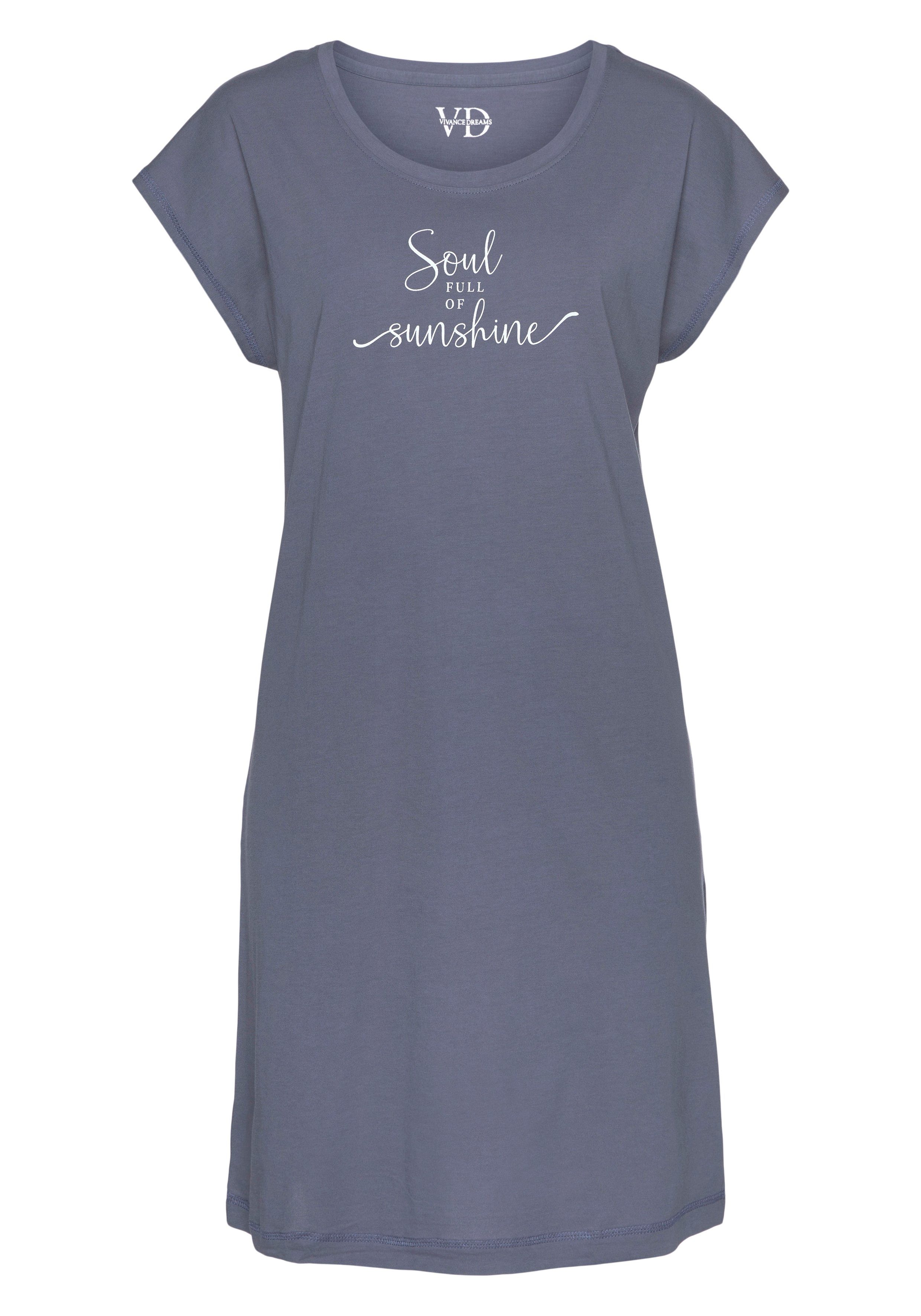 Vivance Dreams Nachthemd mit Sommer-Statementdruck günstig online kaufen