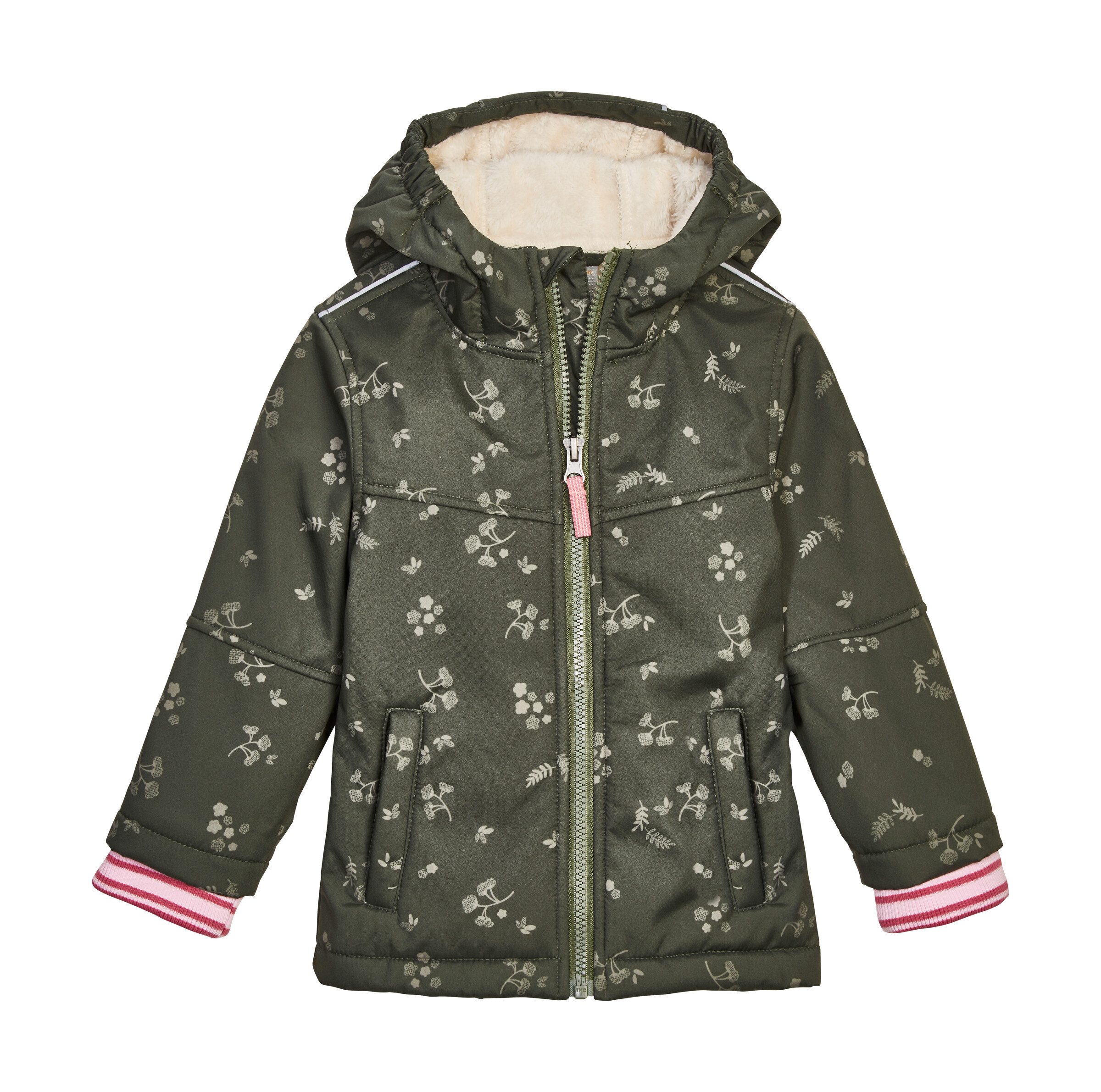 first instinct by killtec Softshelljacke FIOW 53 MNS SFTSHLL JCKT Softshelljacke: floral, wind- und wasserabweisend, Teddy Fleece