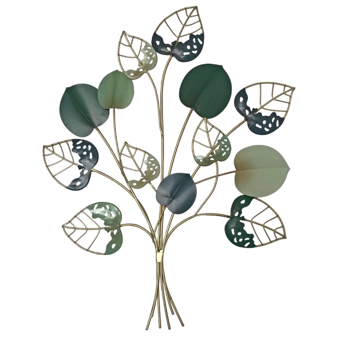 abc HOME Wanddekoobjekt, Wanddeko Blätter, Metall, 60 cm H günstig online kaufen