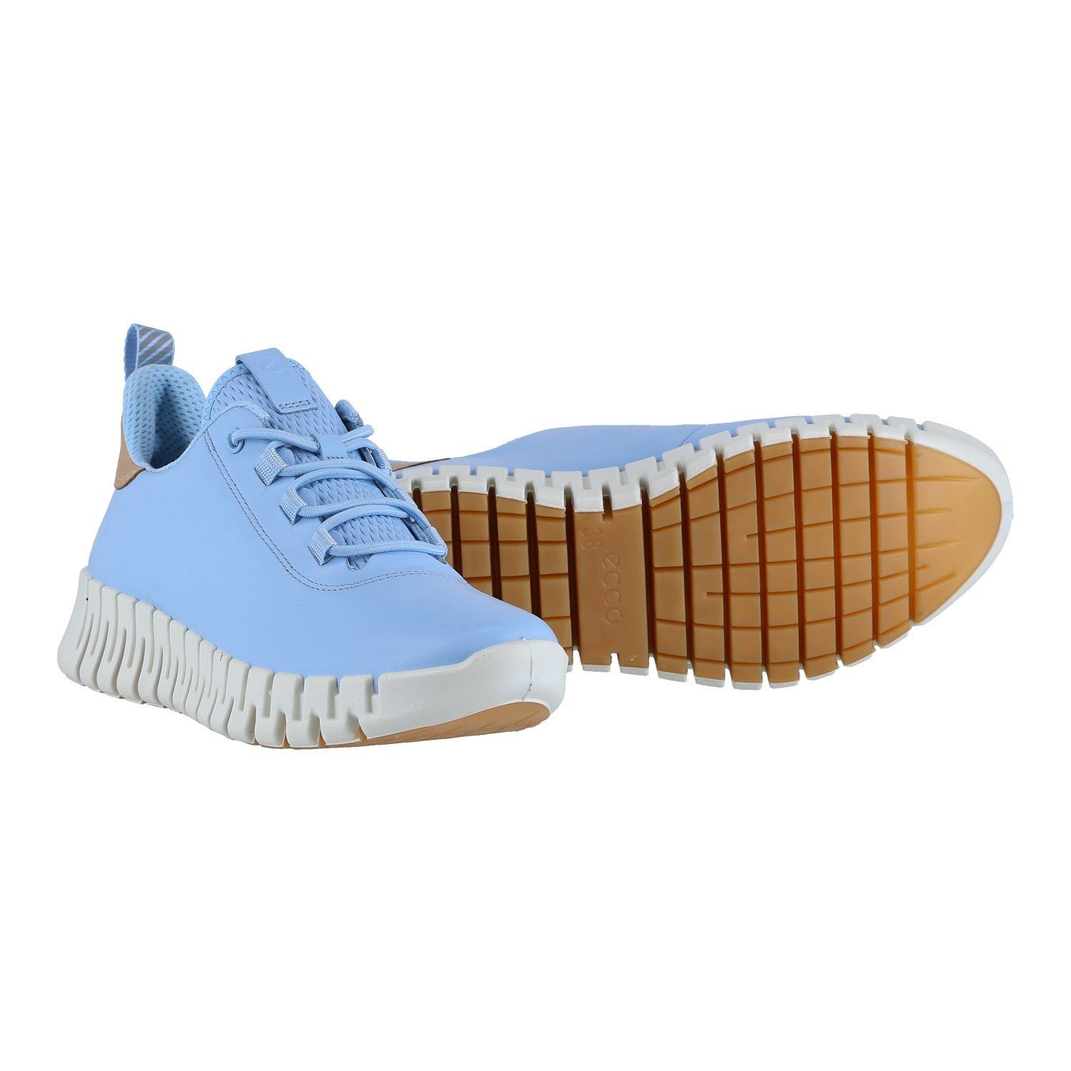 Ecco Gruuv Lea (weiches Nappaleder) blau Damen Sneaker günstig online kaufen