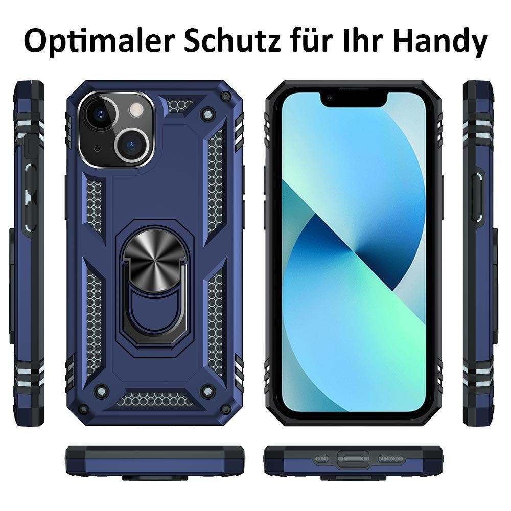 FITSU Handyhülle Handyhülle für iPhone 13 Mini Hülle Outdoor Case 5,4 Zoll, Robuste Handyhülle stabile Schutzhülle Cover Case mit Kamera Slider