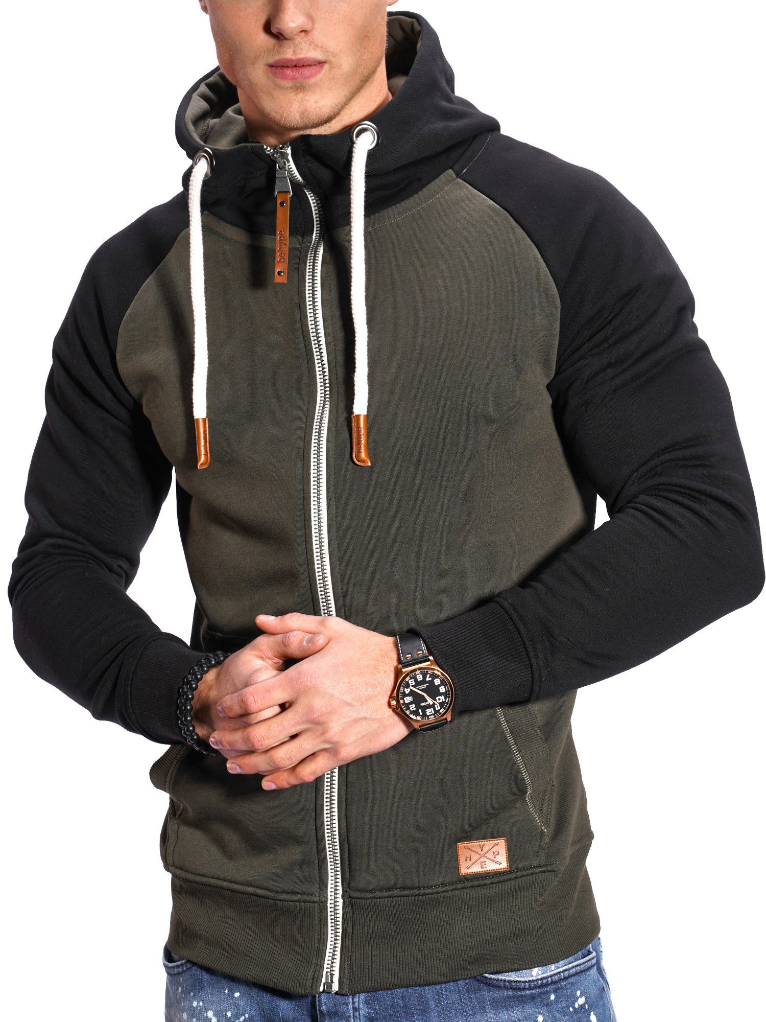 behype Sweatjacke RAGLAN mit Raglan-Ärmeln