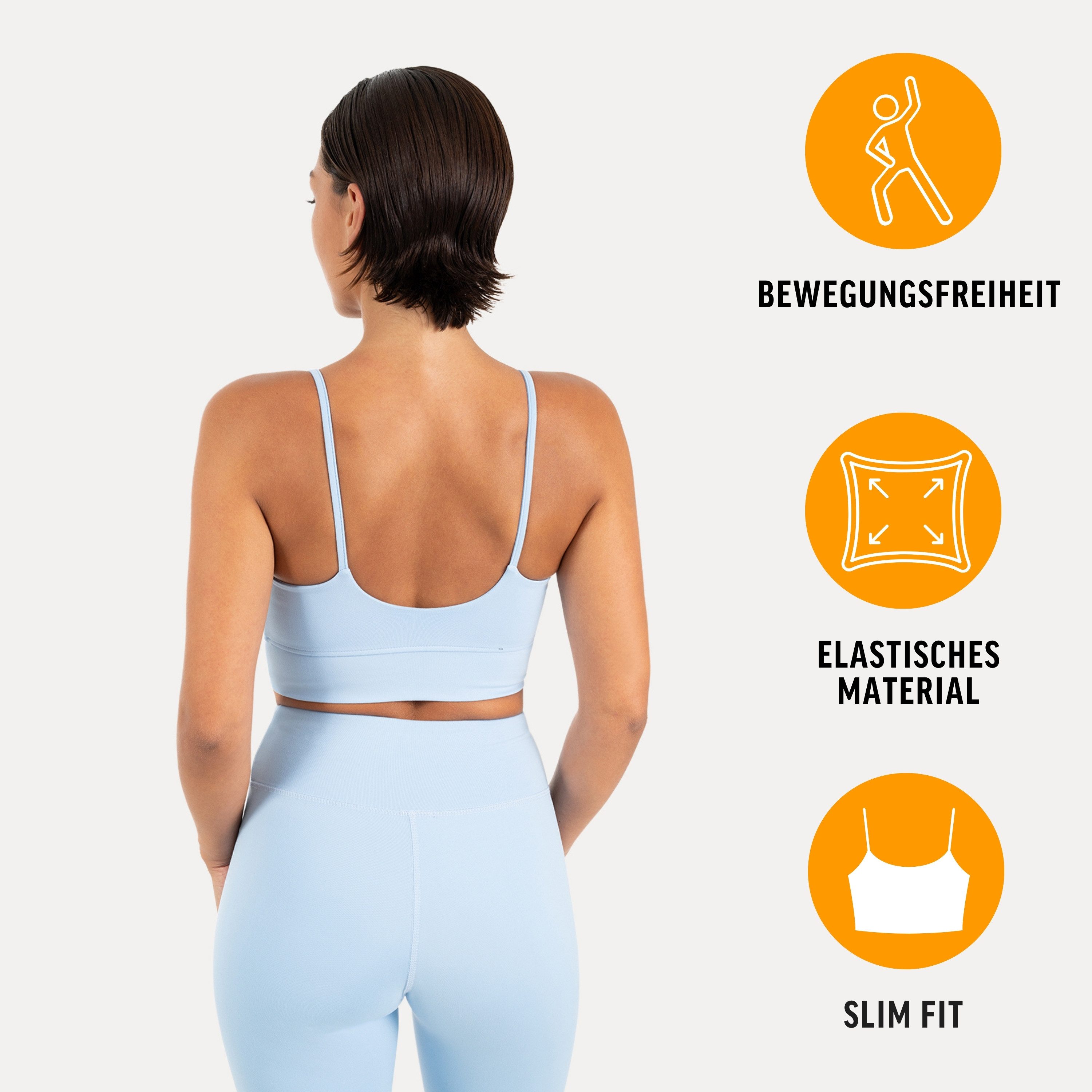 Smilodox T-Shirt Lunara Damen, Sommer Top, Shaped Fit, mit V-Ausschnitt, für Gym Shaping Fit, Stretch-Komfort, kurze Passform, V-Neck – Bild 2 von 5