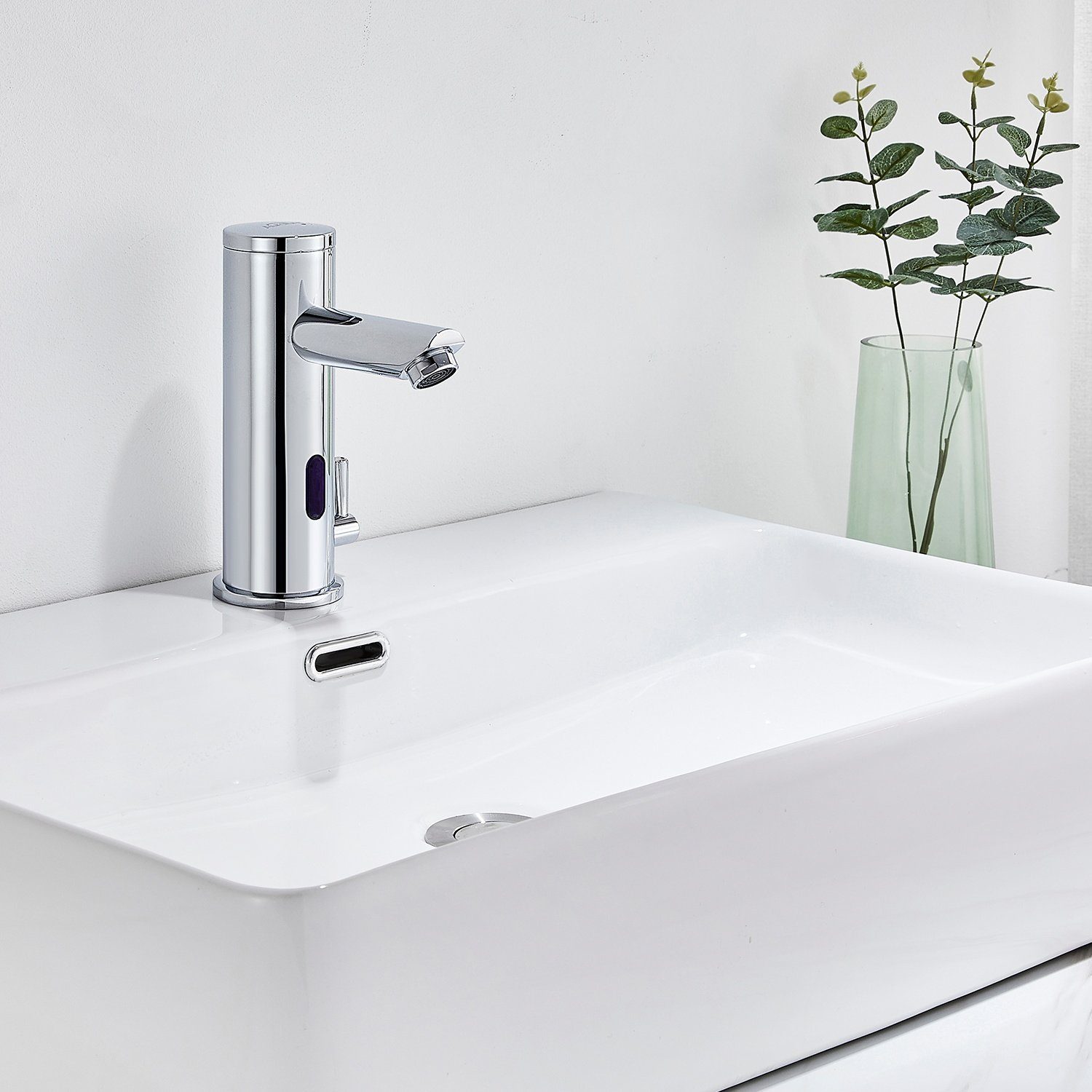 Silber Badarmatur Infrarot Auralum Waschtischarmatur Sensor Küchenarmatur Wasserhahn