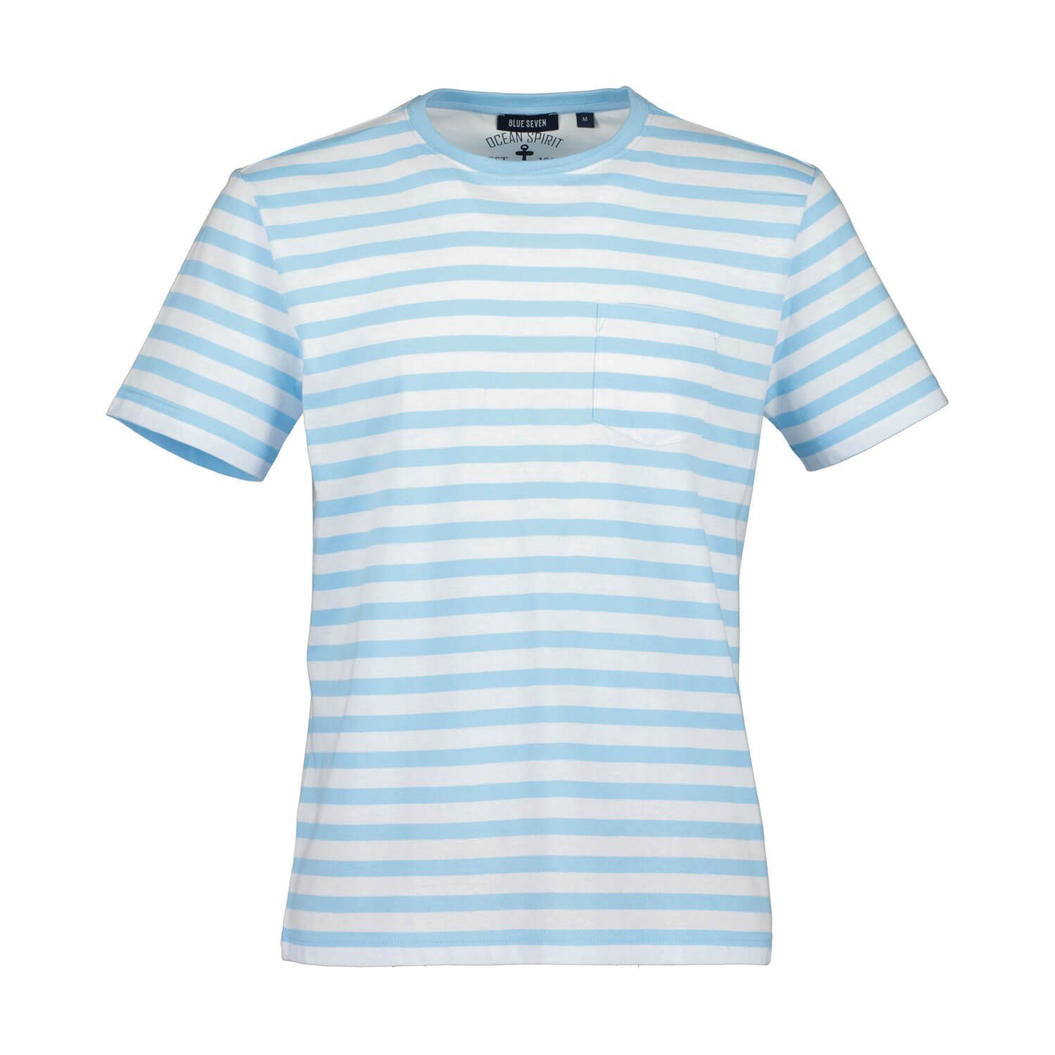 Blue Seven T-Shirt Herren Sommershirt mit Streifen - Gestreiftes Rundhalsshirt