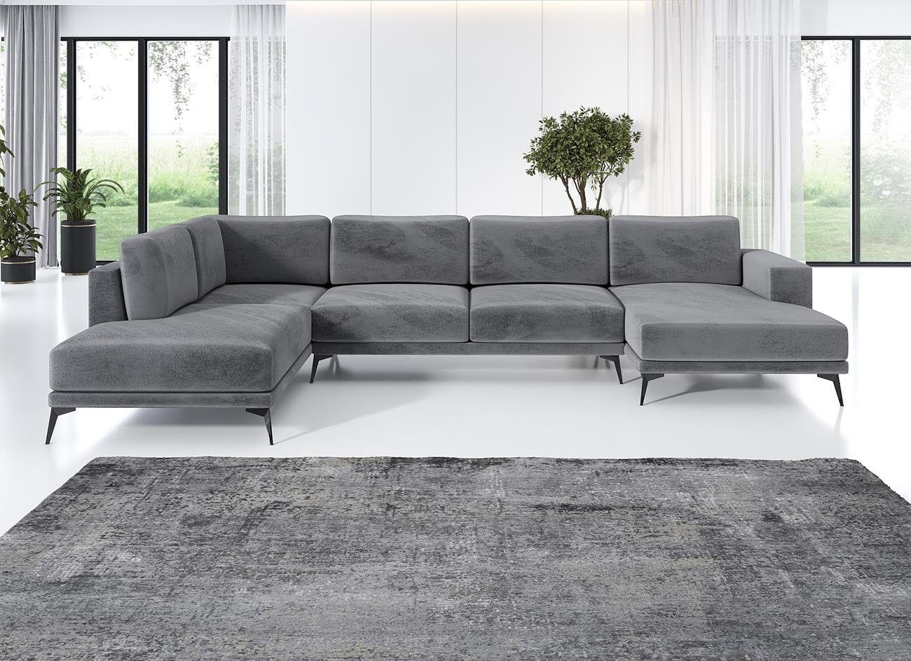 A&J MöbelLand GmbH Ecksofa Zorano LU MAX Anthracite 18