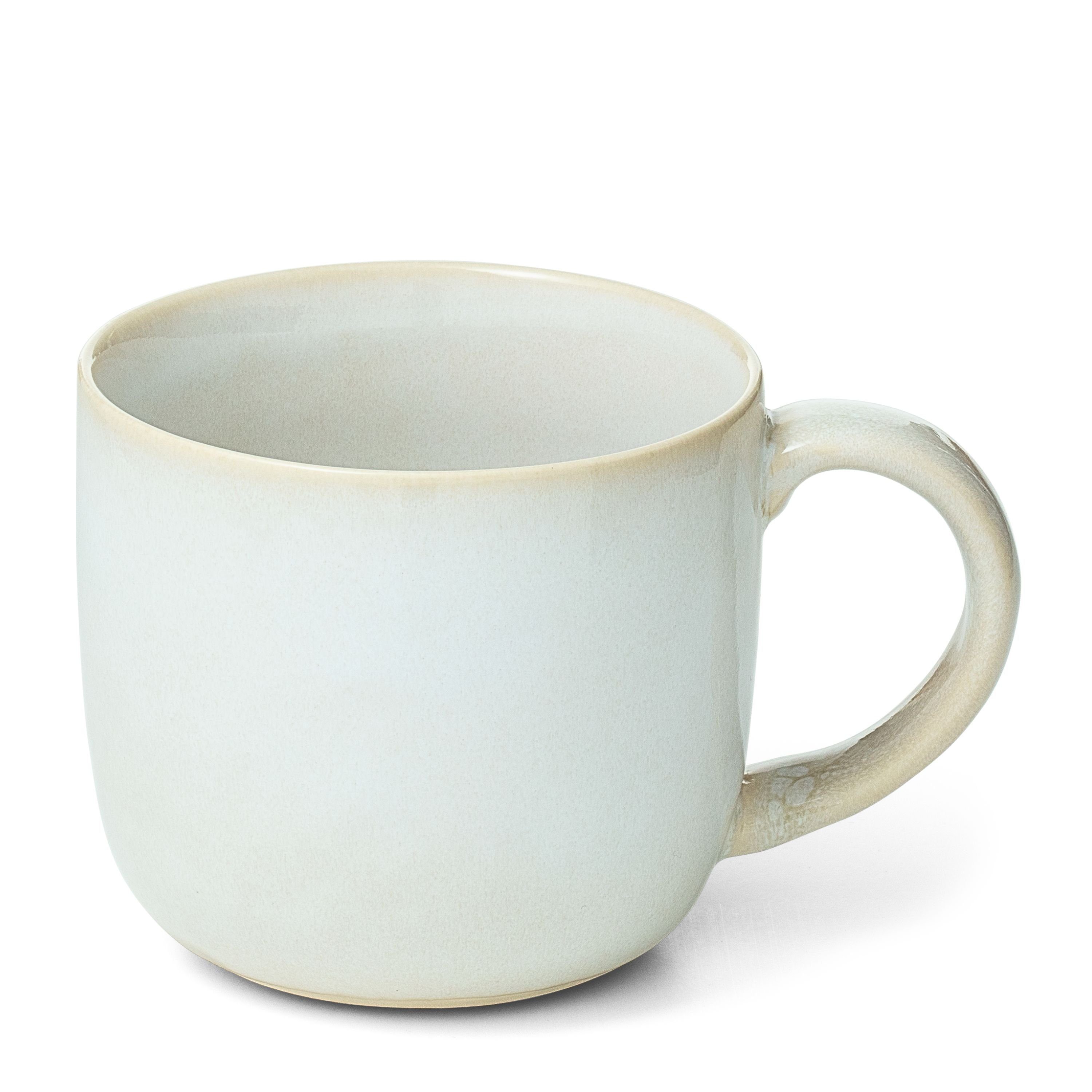 Econovo Tasse Handgefertigt, Steingut, Große Keramiktasse 400ml Made in Portugal