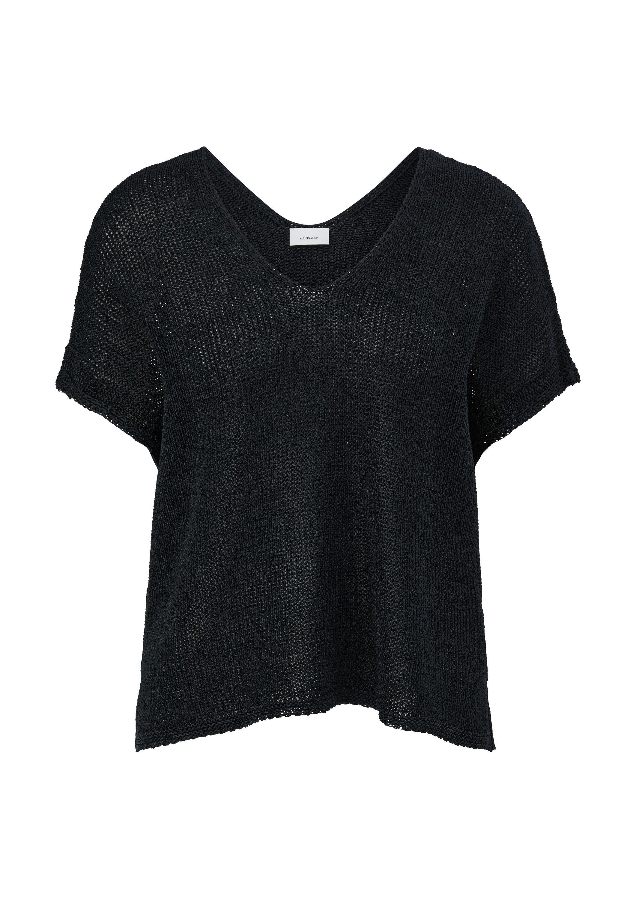 s.Oliver Kurzarmpullover Strickpullunder Ärmelloser Strickpullover