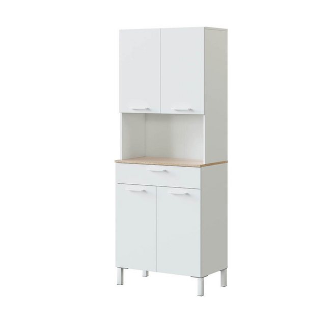 freiraum Mehrzweckschrank Kira in Artik-Weiß / Kanada-Eiche - 72x186x40 (Bx günstig online kaufen