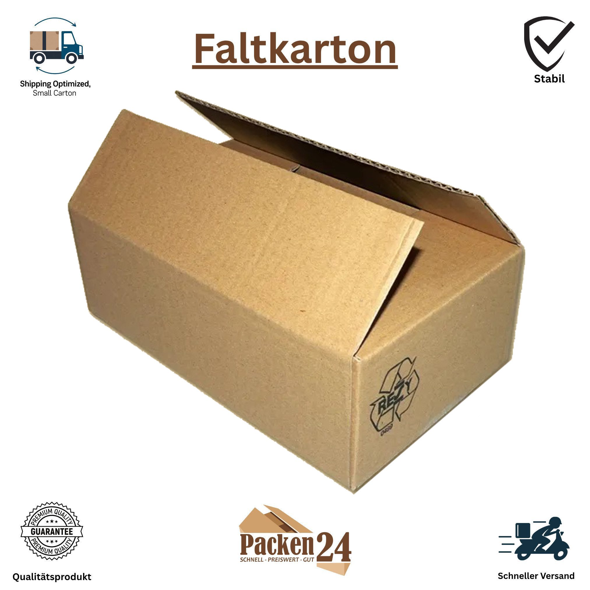 Versandkarton Faltkarton 240 x 140 x 75 mm Versandkarton einwellig