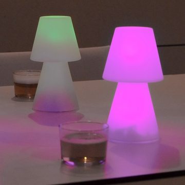Licht-Trend LED Außen-Tischleuchte Akku-Tischleuchte Lola Small Weiß, RGBW & Kaltweiß