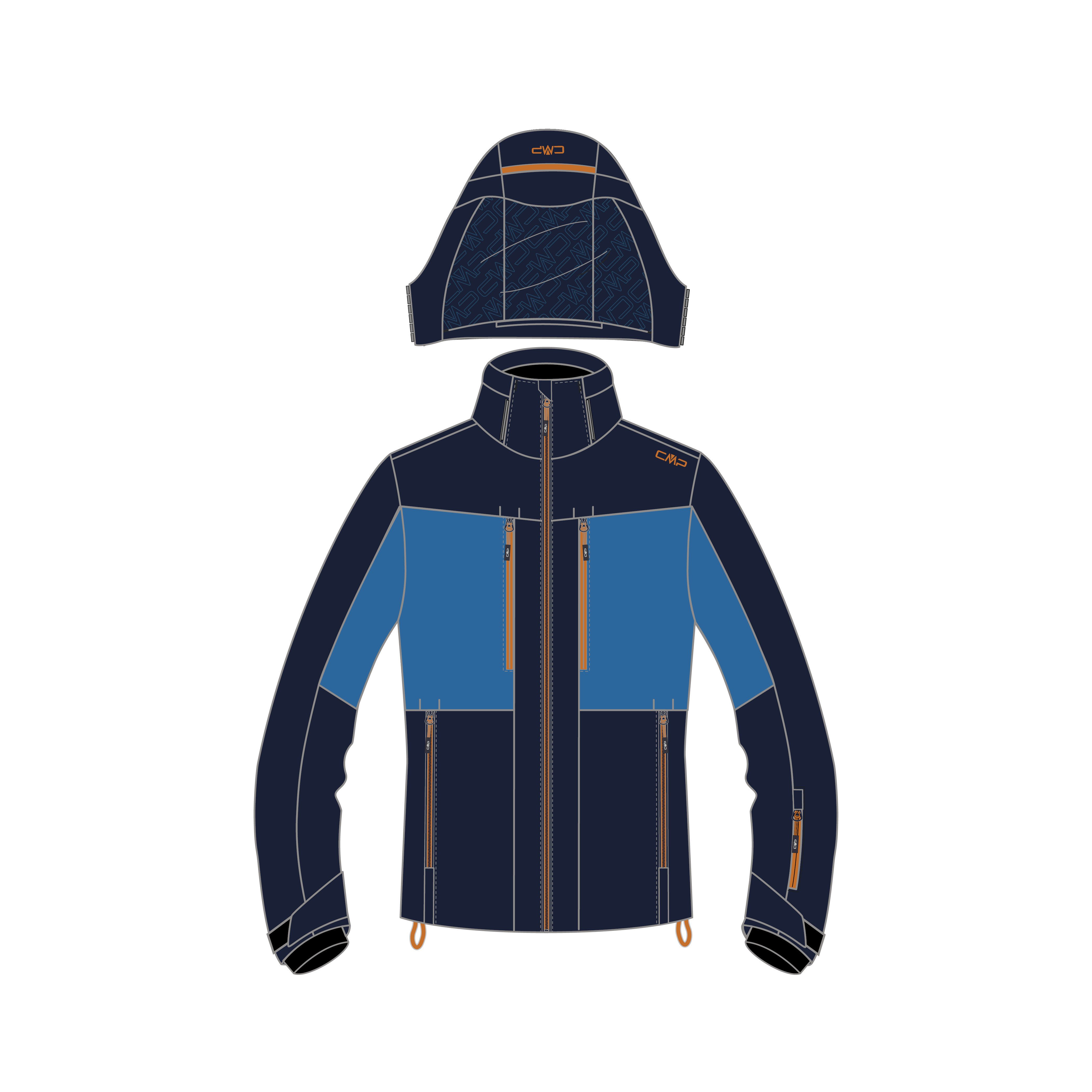 CMP Skijacke CMP Herren Skijacke MAN JACKET ZIP HOOD 34W4657 günstig online kaufen