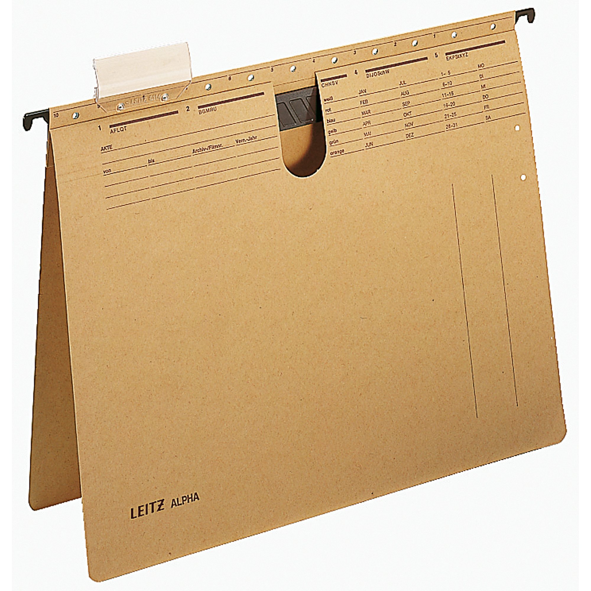 LEITZ Hefter Hängehefter ALPHA 19890000 A4 250g Natronkarton braun 25 Stück
