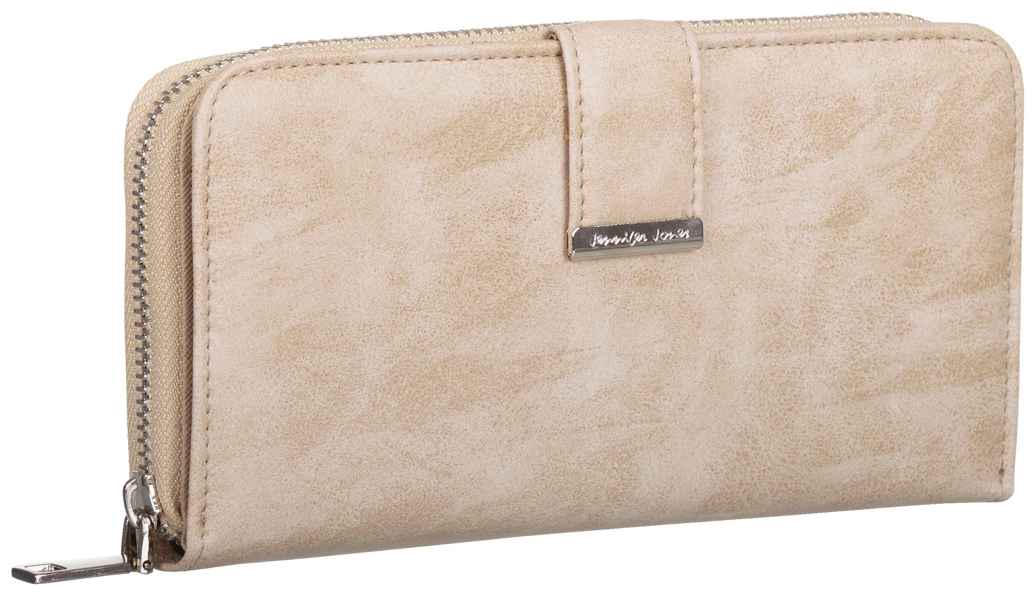 Jennifer Jones Geldbörse, Damen Geldbörse klappbar mit Reißverschluss Porte günstig online kaufen