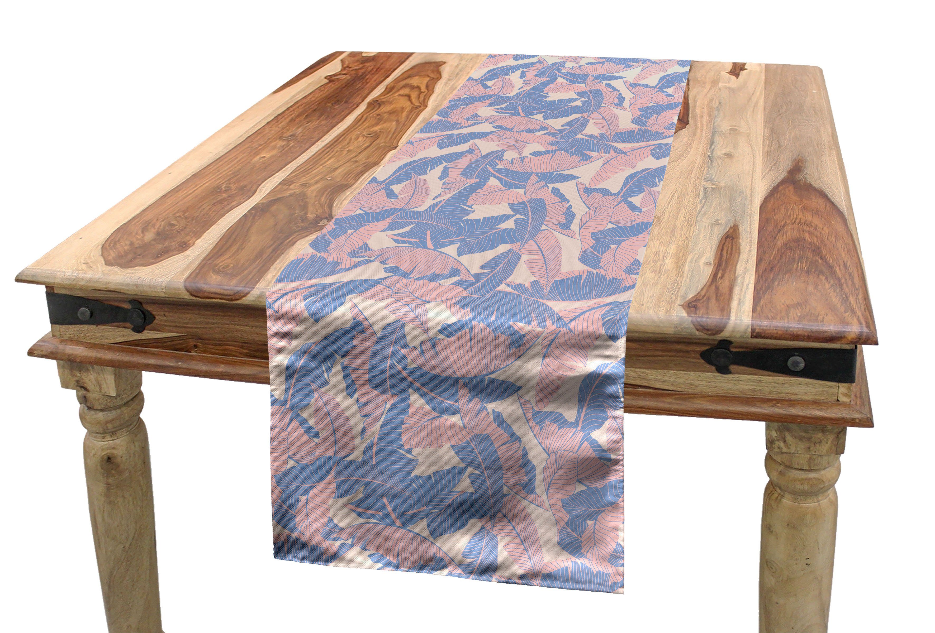 Abakuhaus Tischläufer Esszimmer Küche Rechteckiger Palmblätter Tropisch Tischläufer, Dekorativer Weiche Töne