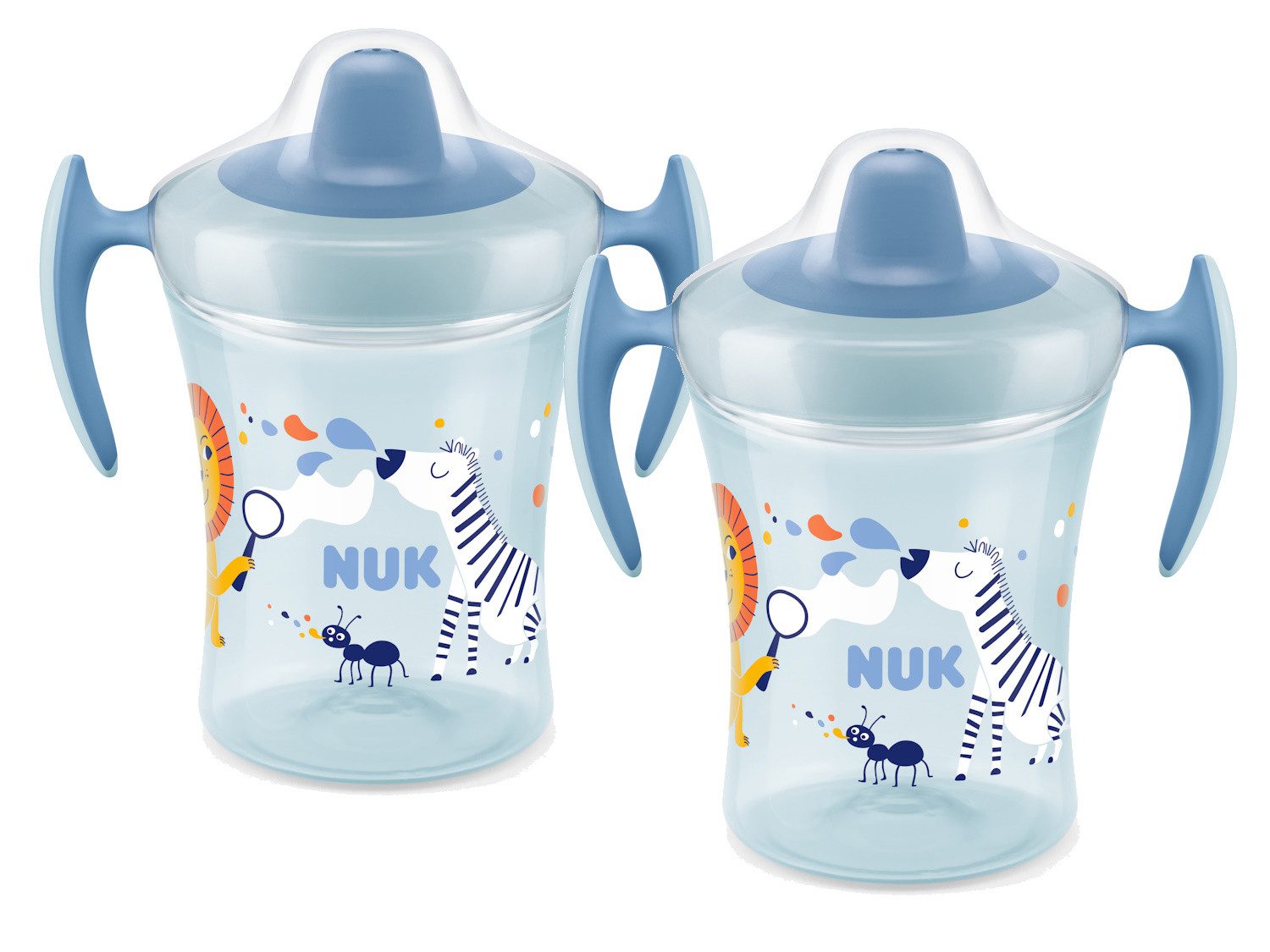 Trinklernbecher NUK Trainer Cup für Zwillinge (blau) BPA-frei, 6+ Monate