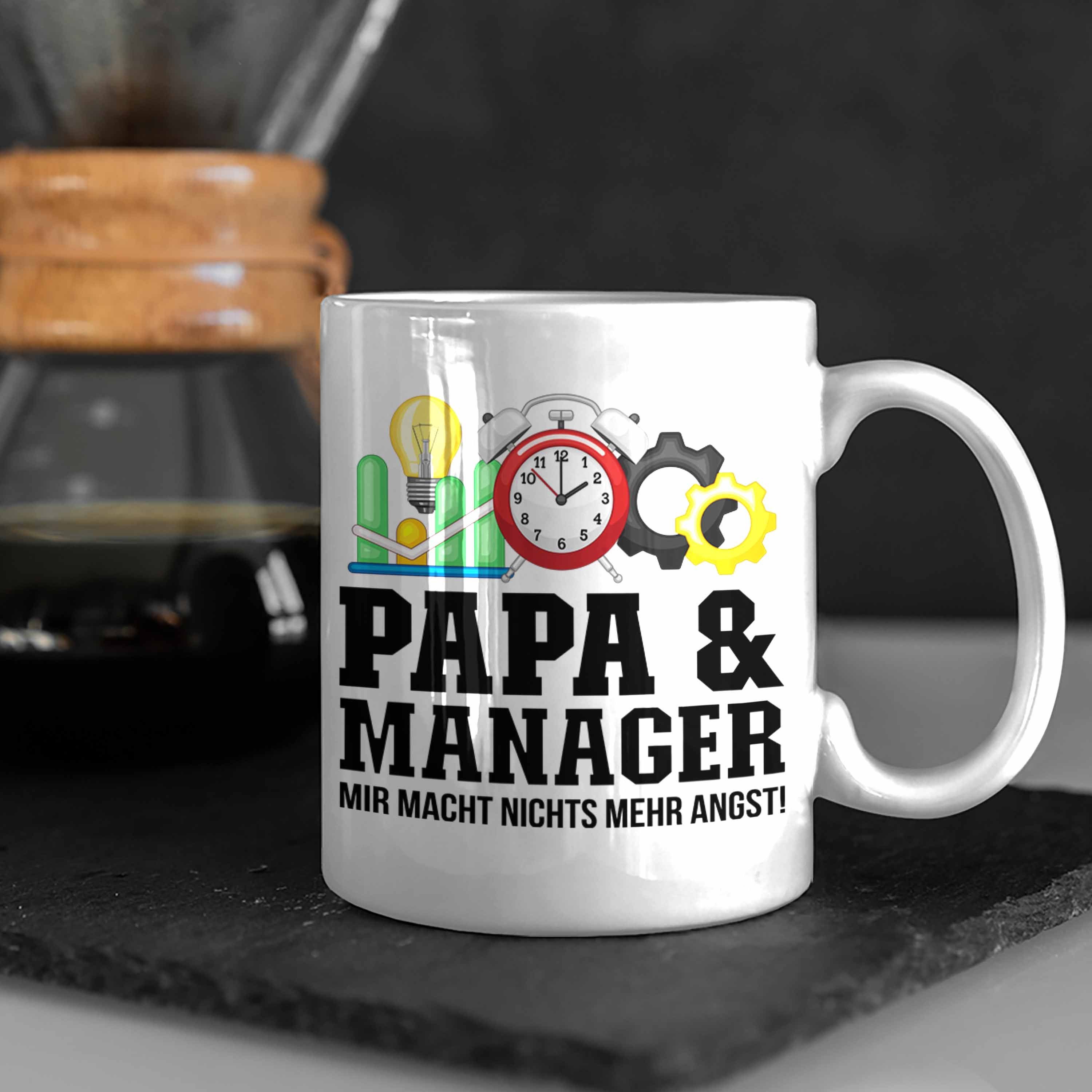 Vater Manager Geschenkidee Trendation Geb Weiss Tasse und Tasse Papa Manager für - Trendation