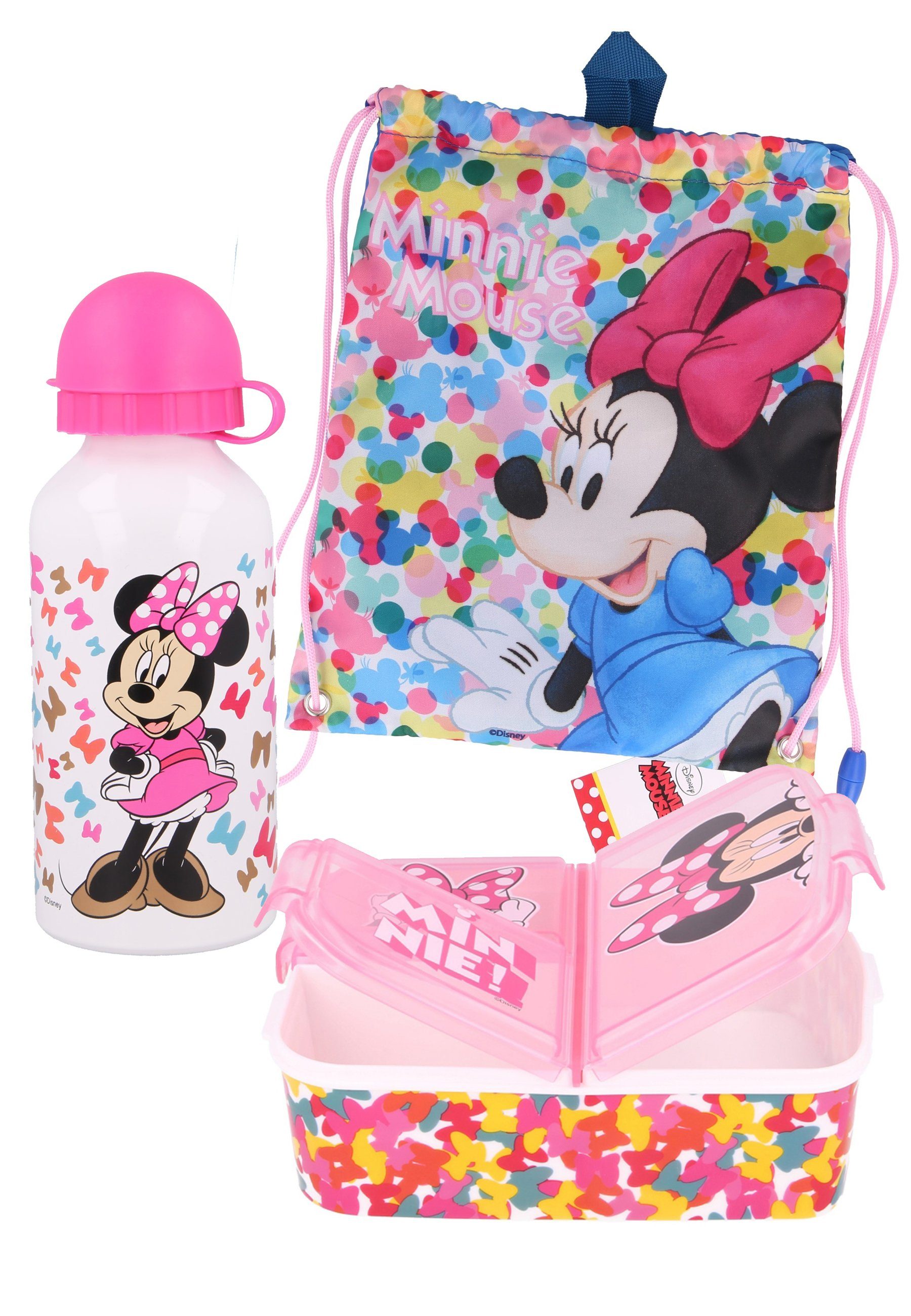 Disney Minnie Mouse Lunchbox »Lunch-Set Lunch-Bag mit Brotdose +  Alu-Trinkflasche BPA Frei«, (SET, 3-tlg) online kaufen | OTTO