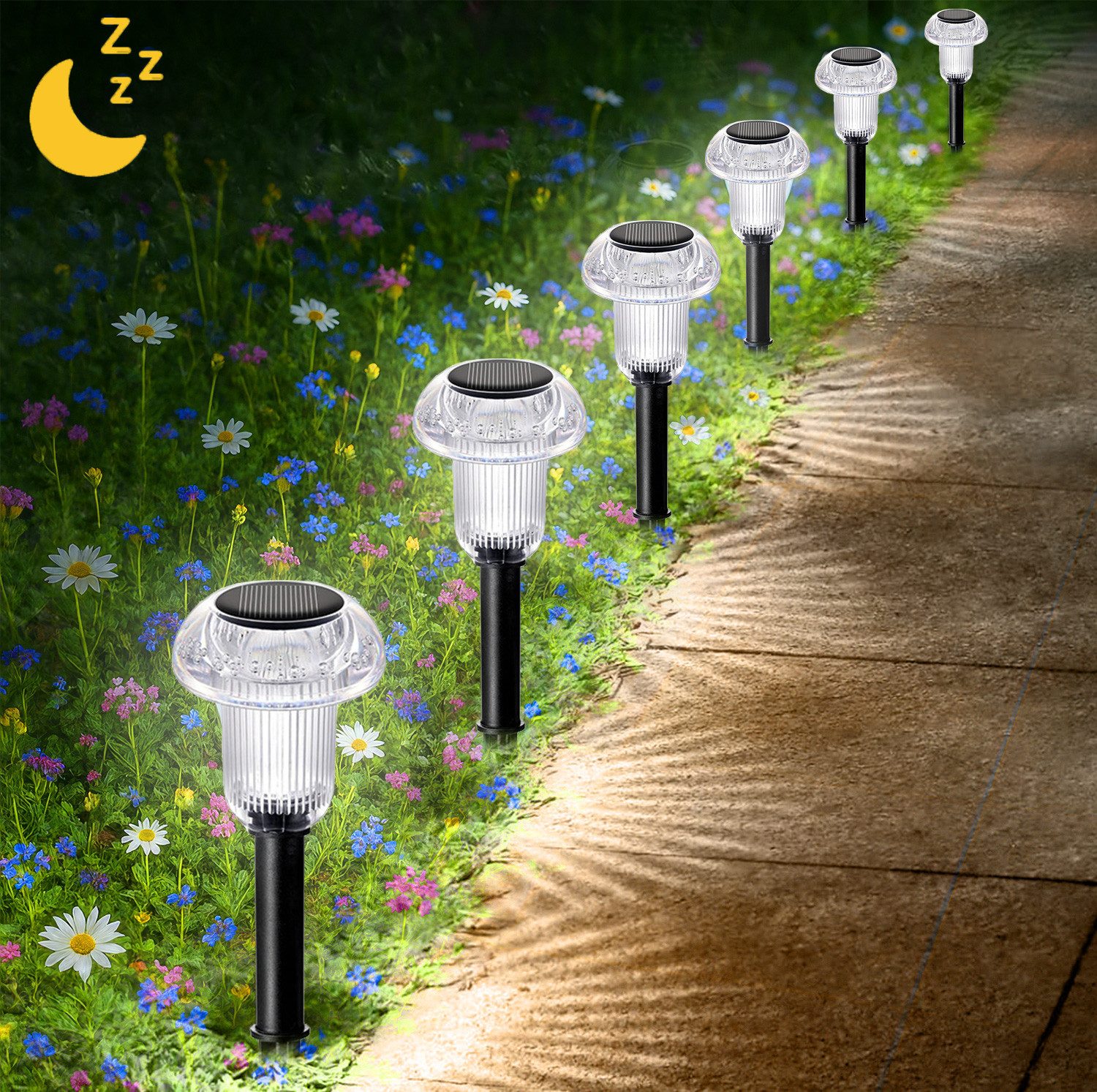 BlingBin LED Solarleuchte 6 Stück Solarleuchten günstig online kaufen
