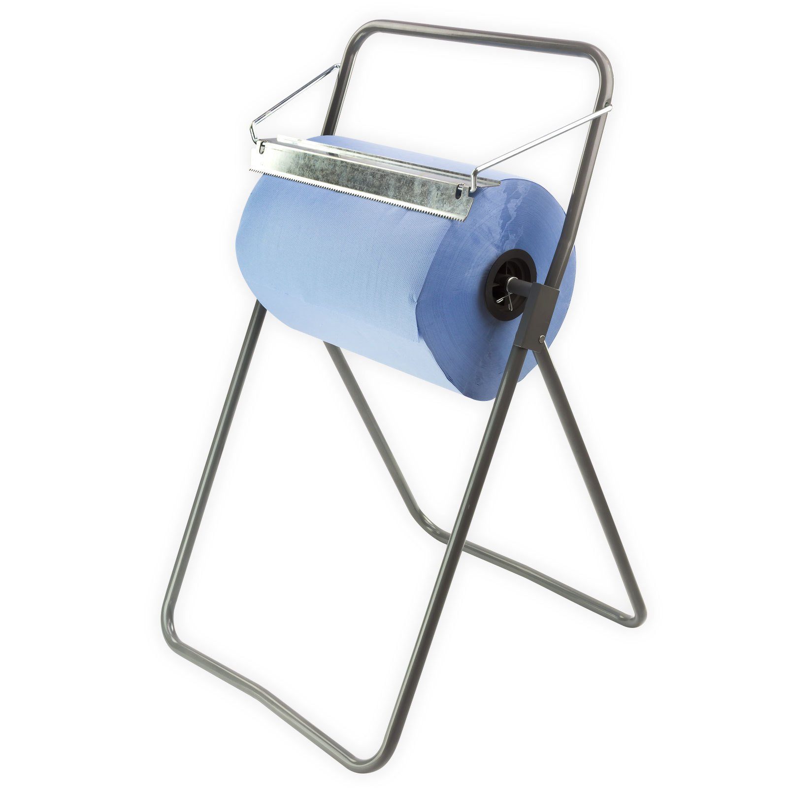 Wandrollenhalter Putztuchrollen-Bodenständer 40 cm Metall