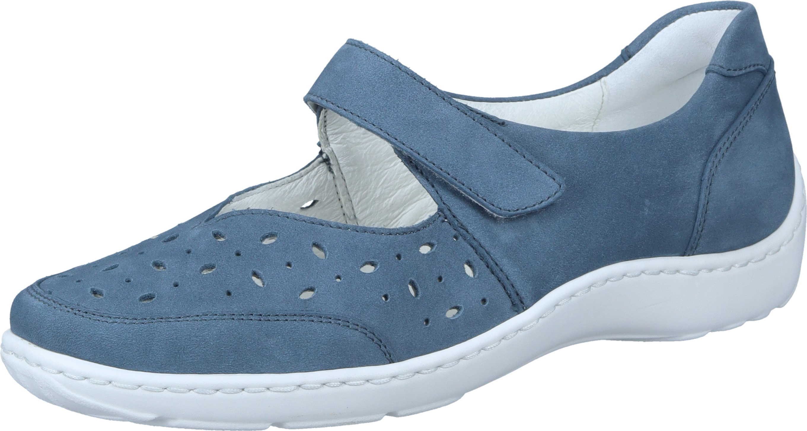 Slipper Klettschuhe aus blau Waldläufer Nubukleder