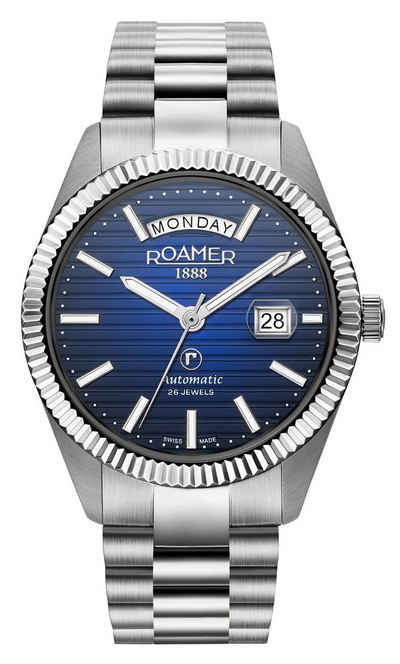 Roamer Schweizer Uhr Primeline Daydate II 981666 41 45 50 Automatik