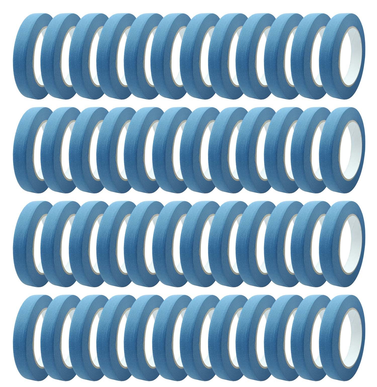 varivendo Kreppband 1 Karton (48 Rollen)Pro Mask blau Feinkreppband 18mm x 50m (Rollen, 48-St., Pro Mask blau Feinkreppband) Kreppband malerklebeband malerkrepp klebeband lackiererklebeband
