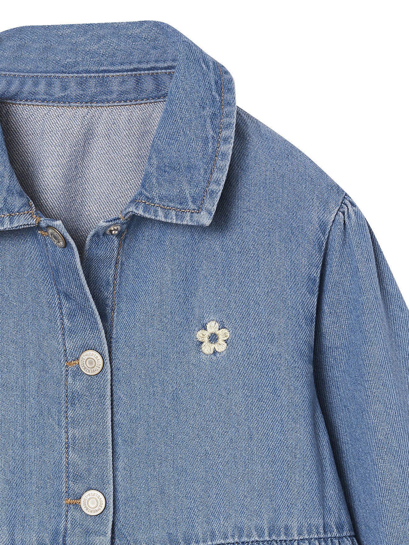 vertbaudet Minikleid Mädchen Kleid aus Light-Denim