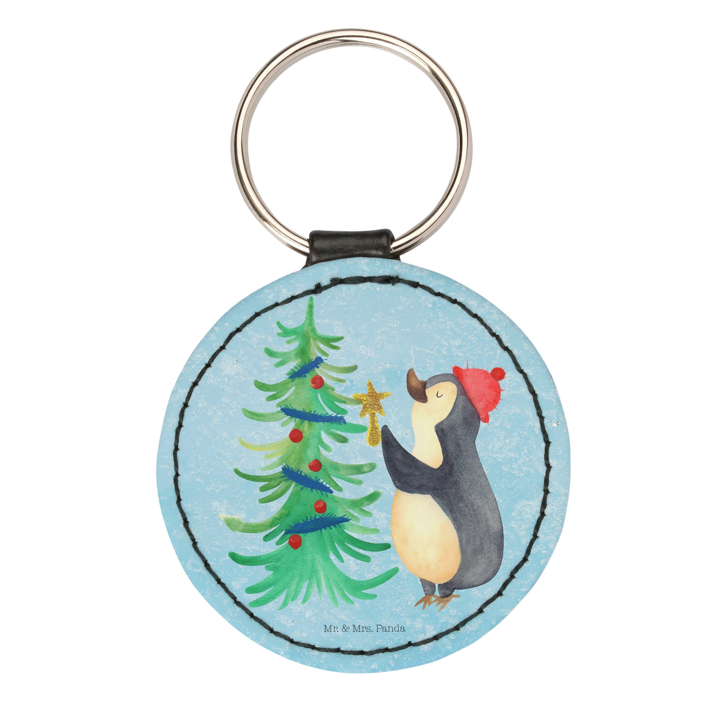 - Eisblau Winter, Weihnachtsbaum & - Taschenanhänger, Panda Schlüsselanhänger Mrs. Pinguin Mr. (1-tlg) Geschenk,