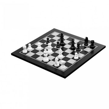 Philos Spiel, Schach-Dame-Set - schwarz gebeizt