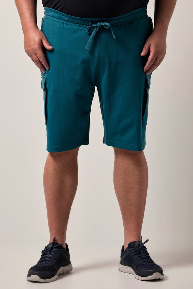 Men Plus Bermudas Cargo-Sweatbermuda Bauchfit Basic Fit Elastikbund