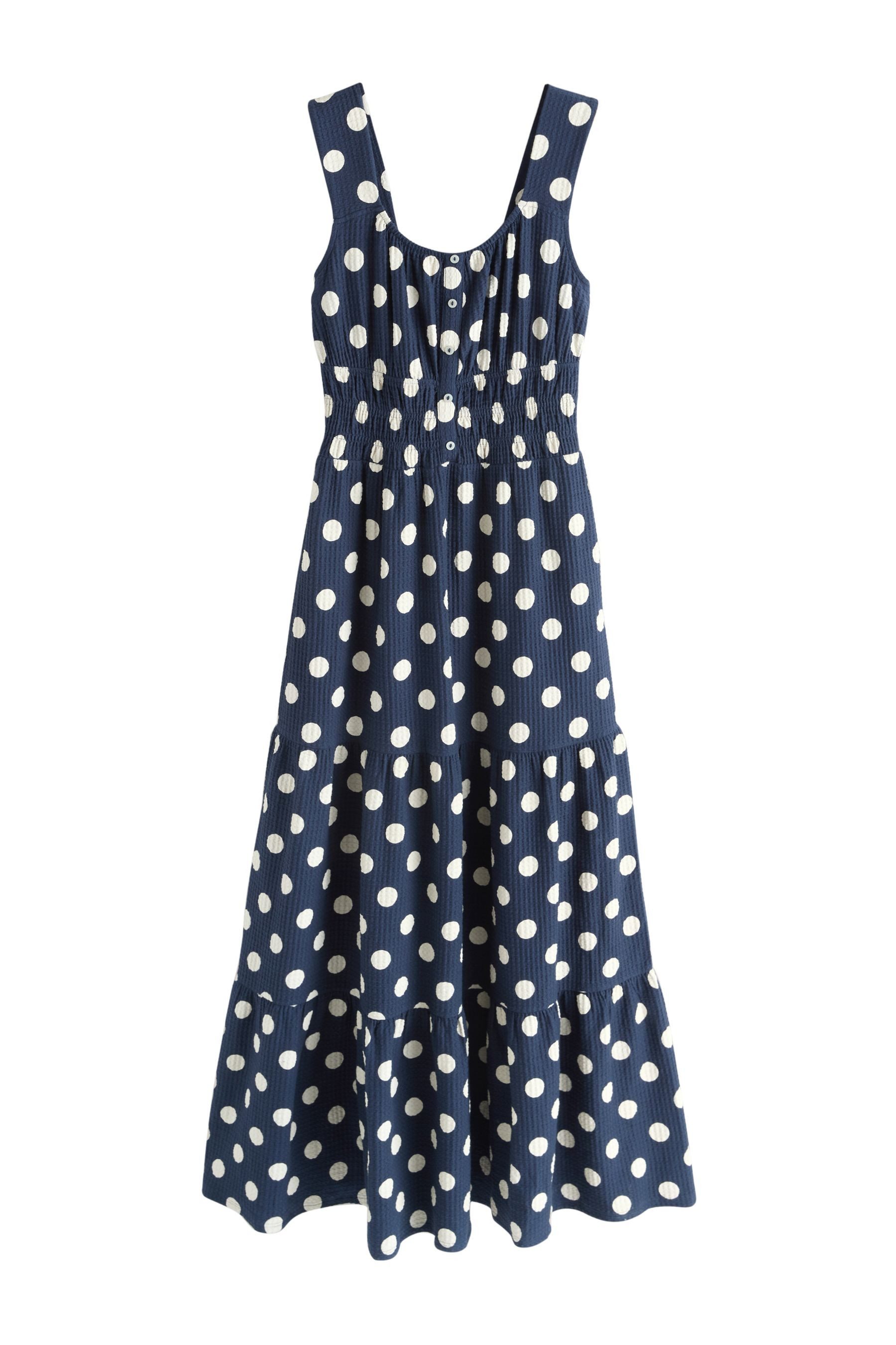 Midikleid Ärmelloses Midi-Sommerkleid mit Struktur