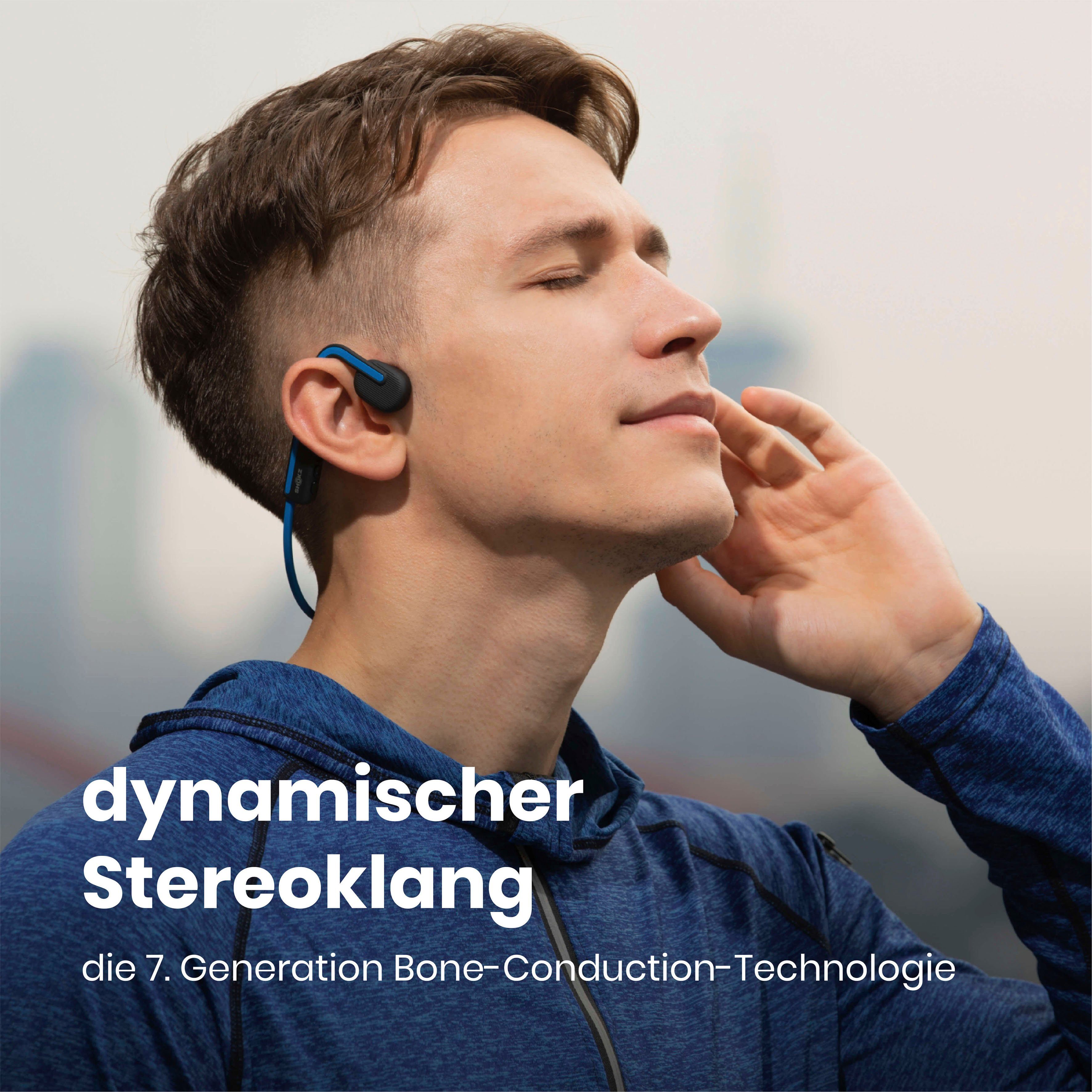 Shokz OpenMove Noise-Cancelling, Sport-Kopfhörer AVRCP Wireless) Bluetooth, Bluetooth, (Freisprechfunktion, blau Bluetooth, A2DP HSP, HFP