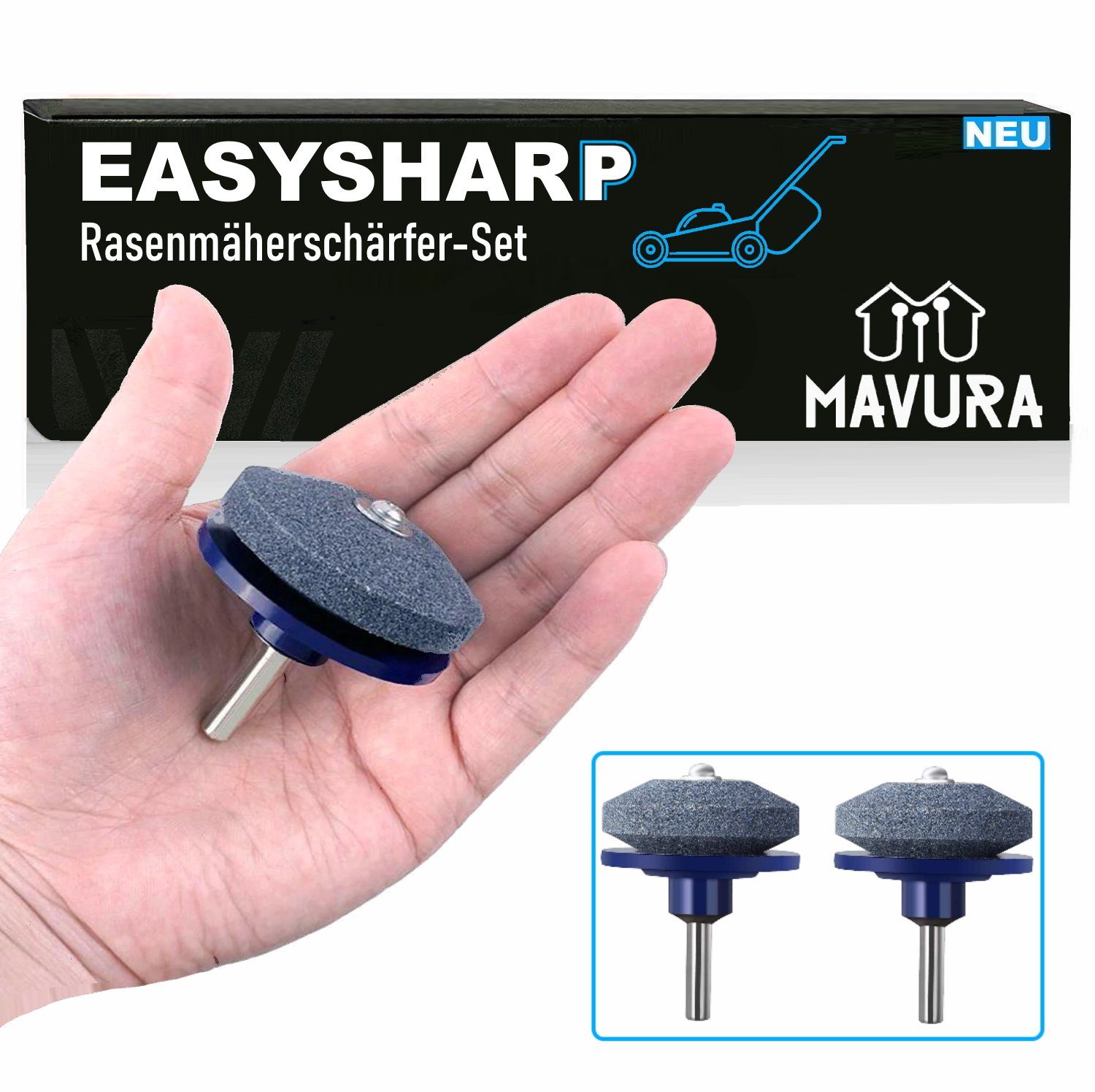 Messerschärfer EASYSHARP Rasenmäher Messerschärfer Set Rasenmäherschärfer