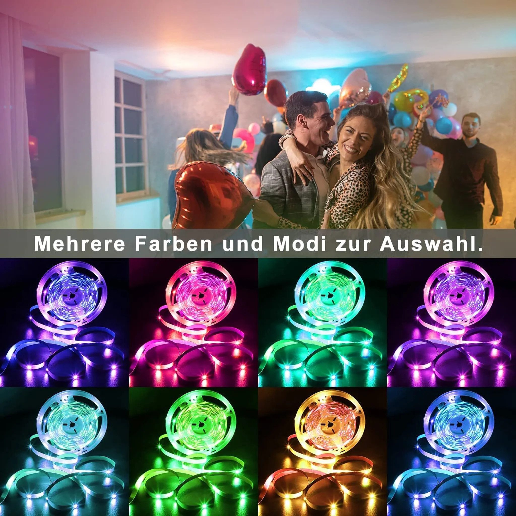 Nettlife LED Stripe Selbstklebend RGB APP-Steuerung günstig online kaufen