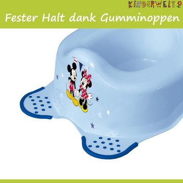 KiNDERWELT Töpfchen Töpfchen Disney Micky Maus blau für Babys und Kinder stabiler Babytopf
