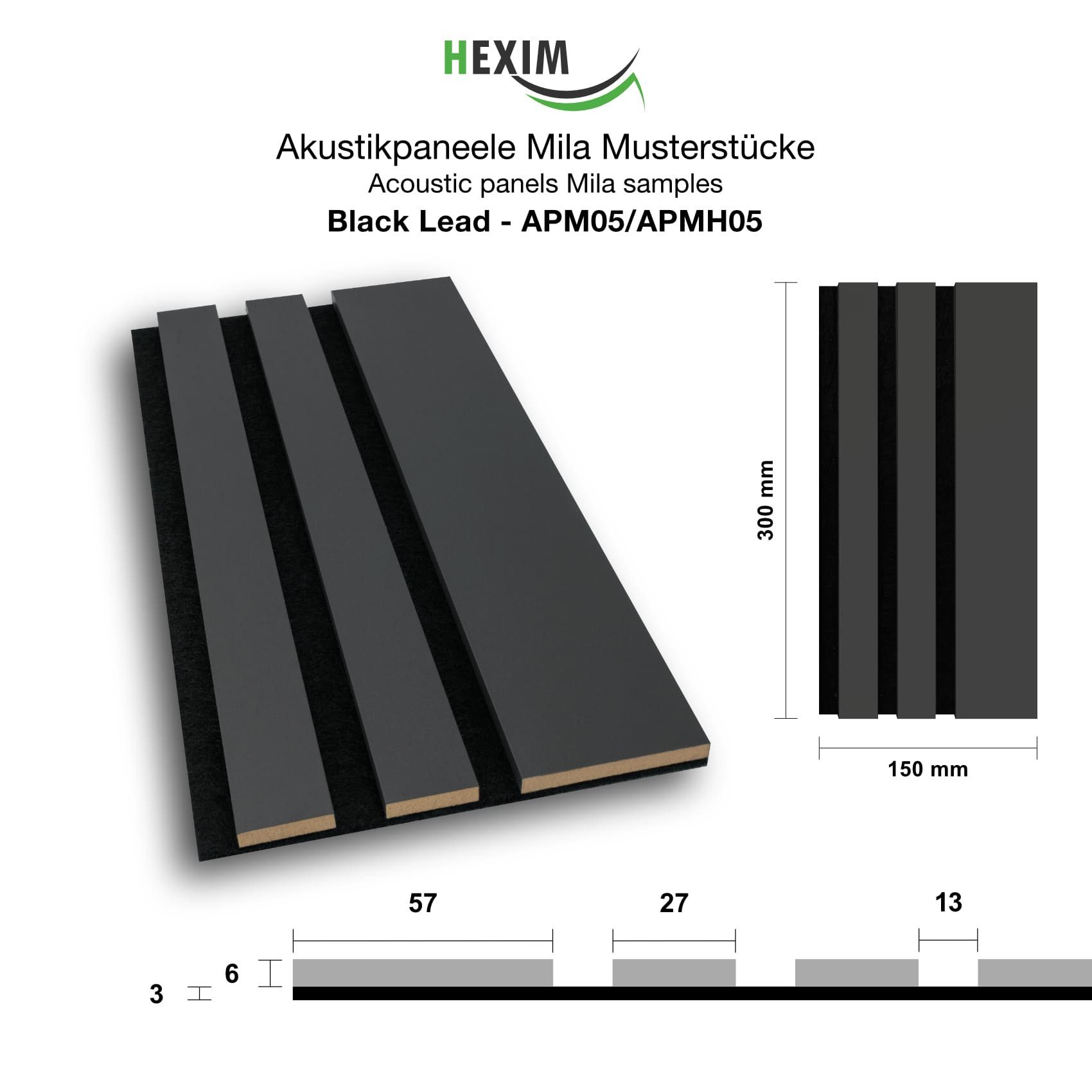Hexim Wandpaneel, (Akustikpaneele Holz Musterstück Mila günstig online kaufen