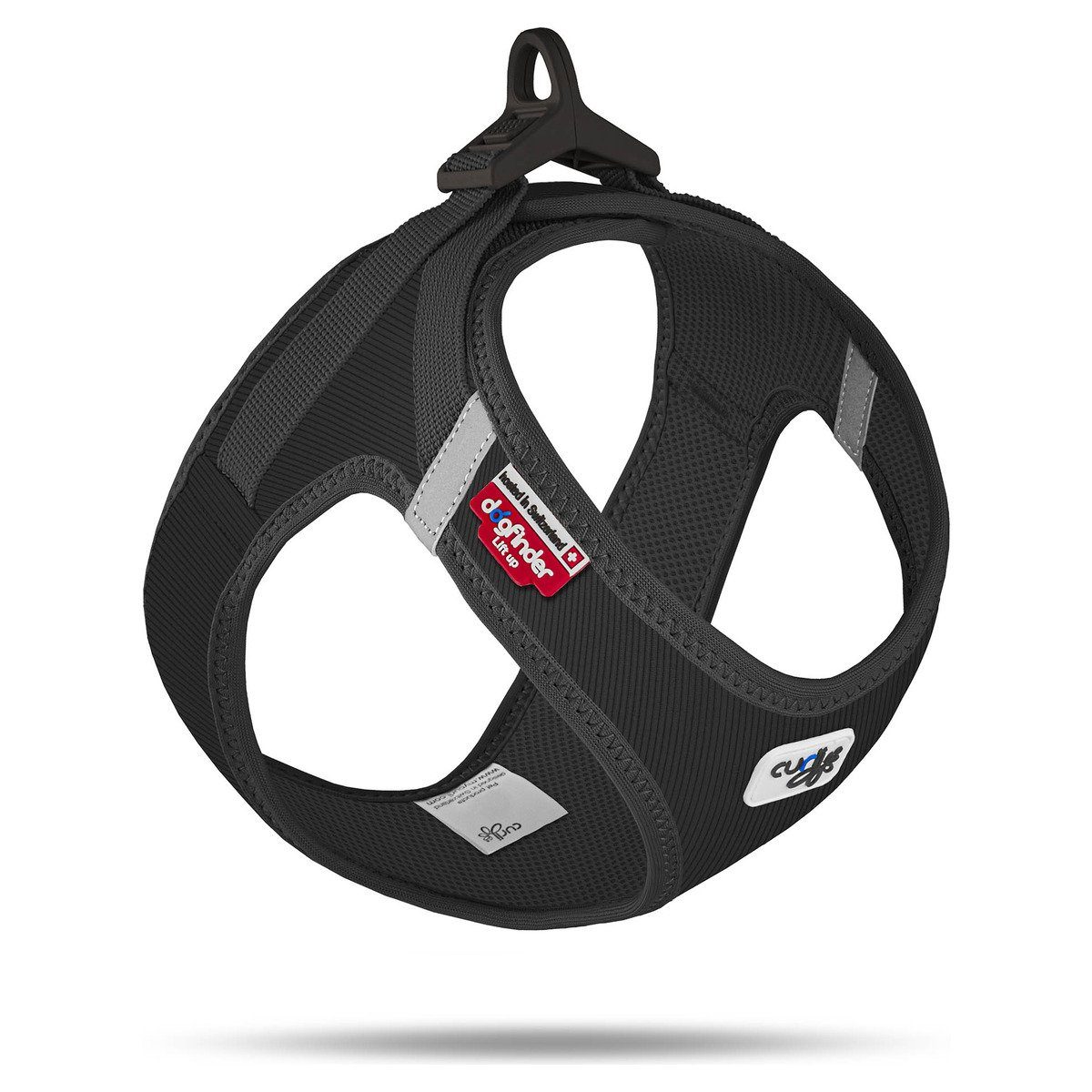 Curli Hunde-Geschirr Clasp Vest Geschirr Cord schwarz günstig online kaufen