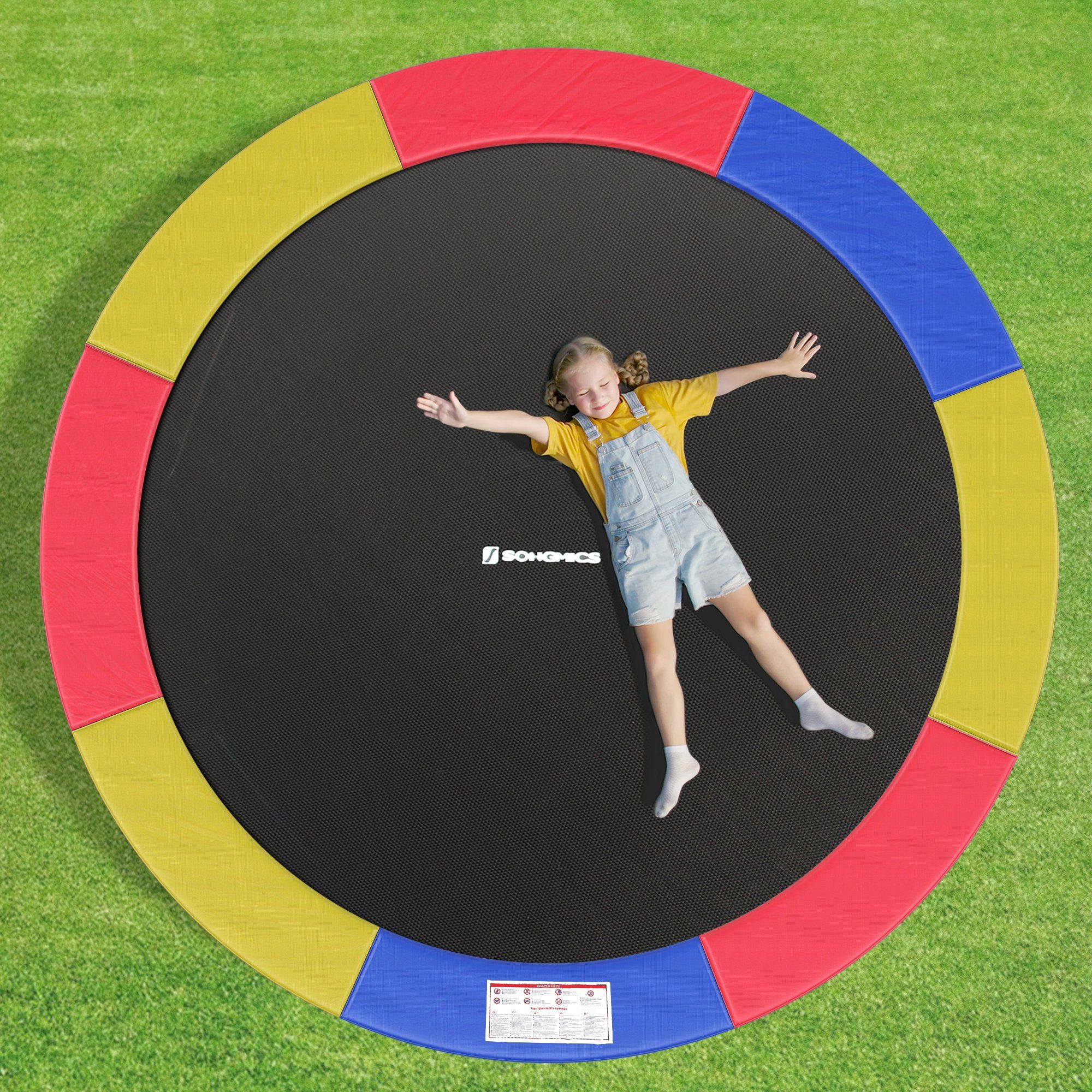 SONGMICS Trampolin-Abdeckplane Randabdeckung, Federabdeckung, UV-resistent, reißfestes, Randschutz, Trampoline, Ø 305 cm, 30 cm breit, Sicherheitsmatte, Trampolinzubehör