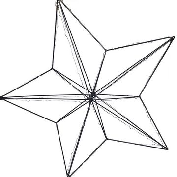 STAR TRADING LED Fensterleuchter LED 3D Silhouette "Stern", B x H = 45 x 45 cm, silber